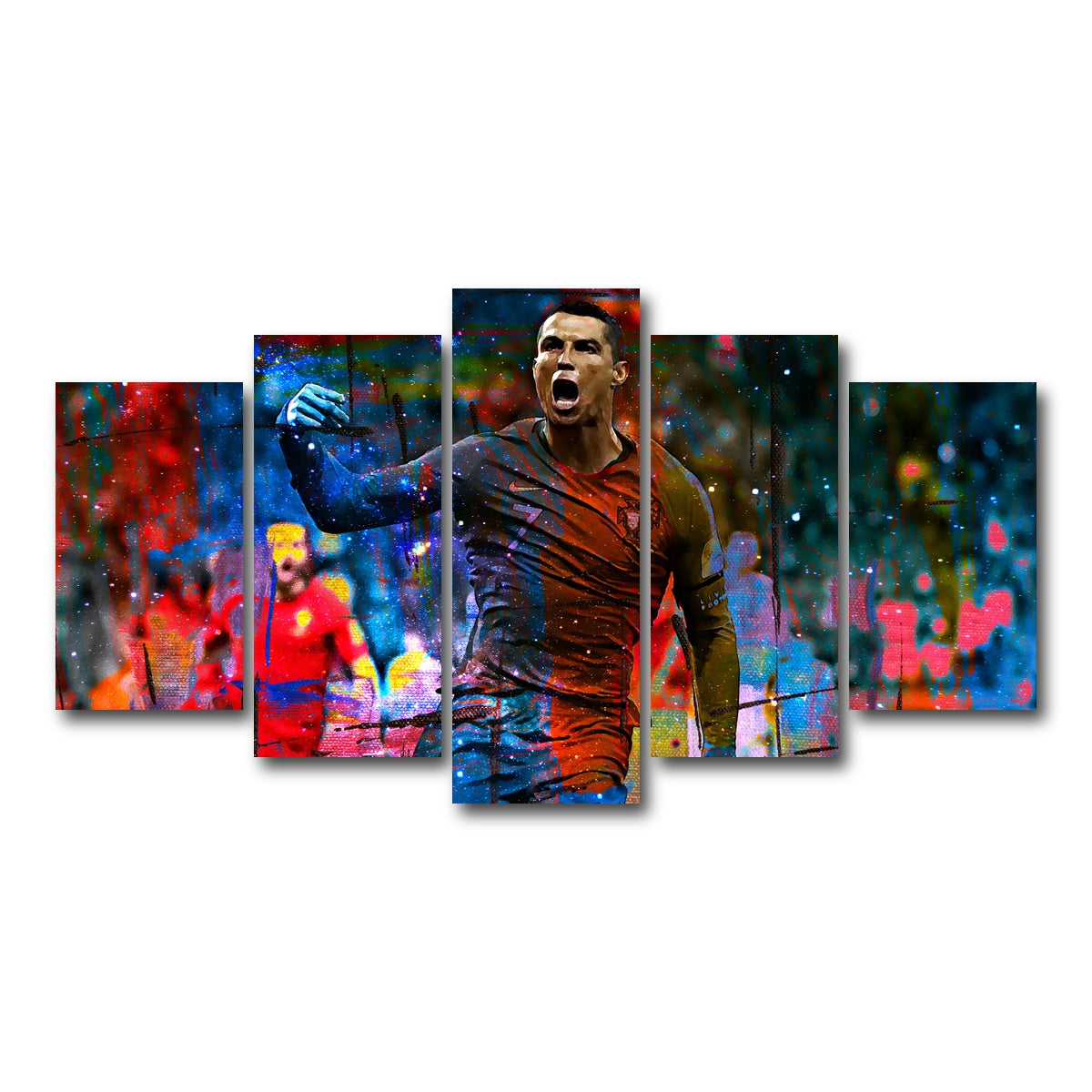 AUTO-MOCKUP WHITE | Ronaldo | 5 Piece | Gallery Wrap Canvas | group=5_normal