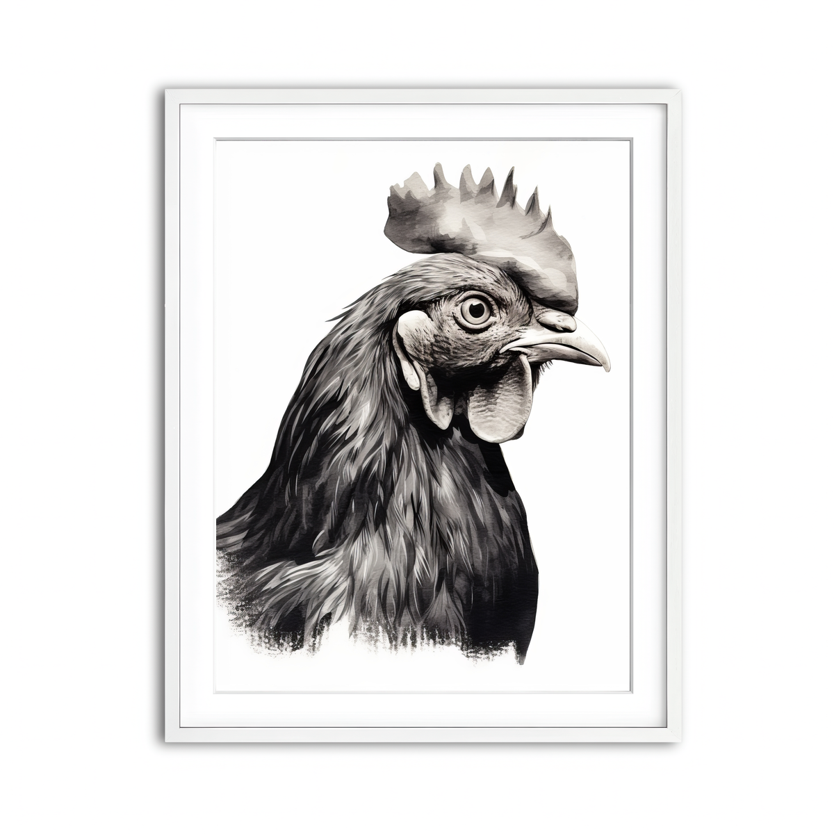 Framed Print 3x4 White