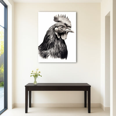 AUTO-MOCKUP ROOM | Rooster Head Grayscale