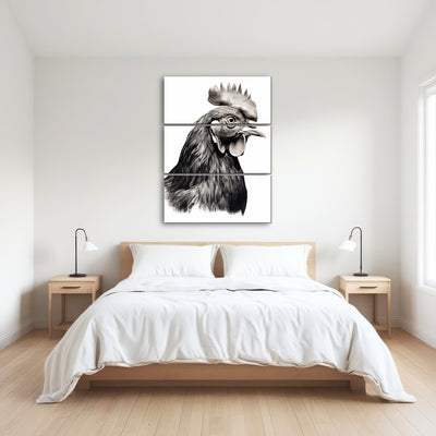 AUTO-MOCKUP ROOM | Rooster Head Grayscale