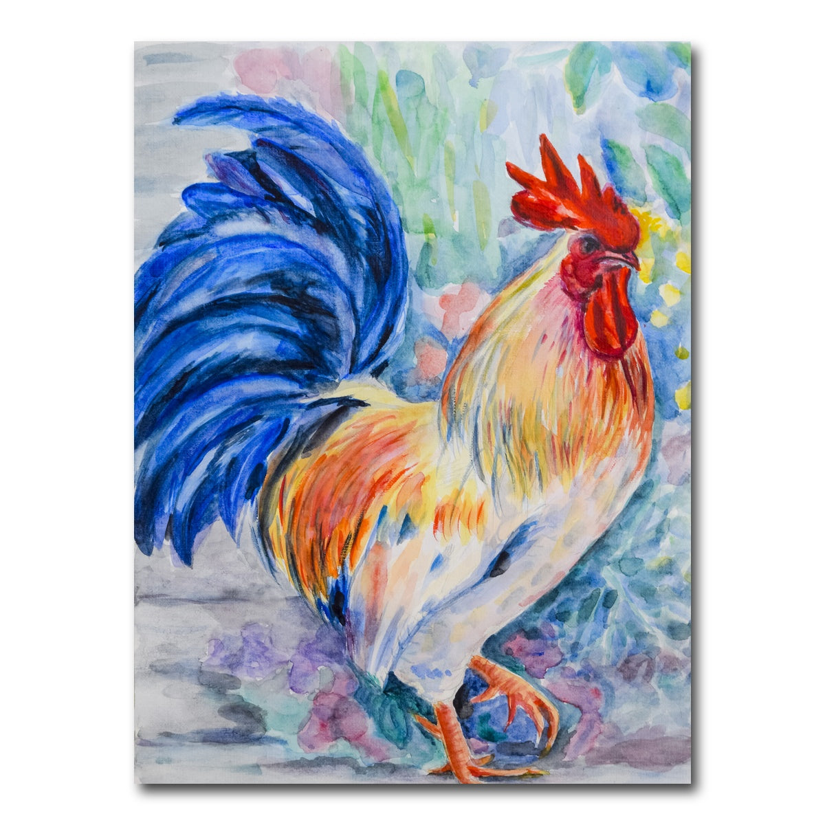 AUTO-MOCKUP WHITE | Rooster Painting | 1 Piece | Gallery Wrap Canvas | group=3x4