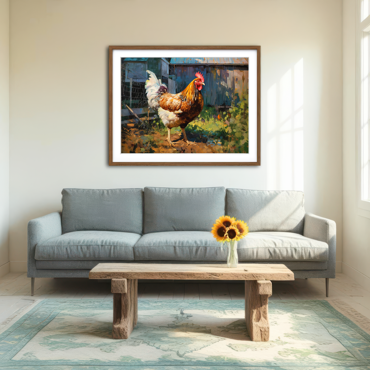 AUTO-MOCKUP ROOM | Rooster Wall Art