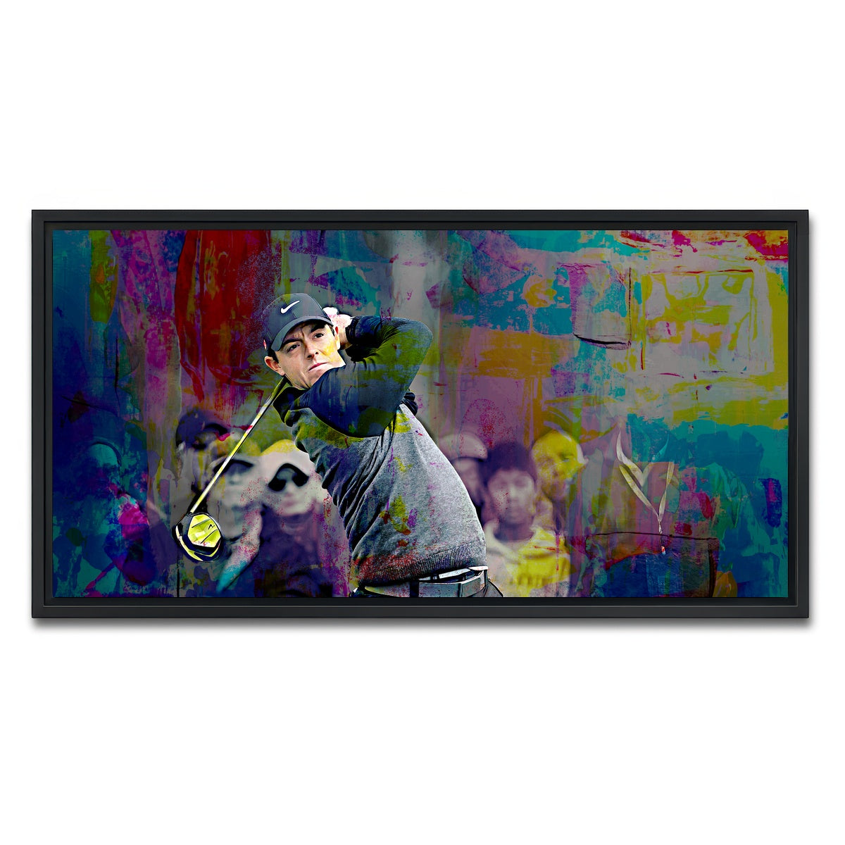 AUTO-MOCKUP WHITE | Rory McIlroy | 1 Piece | Black Framed Canvas | group=2x1