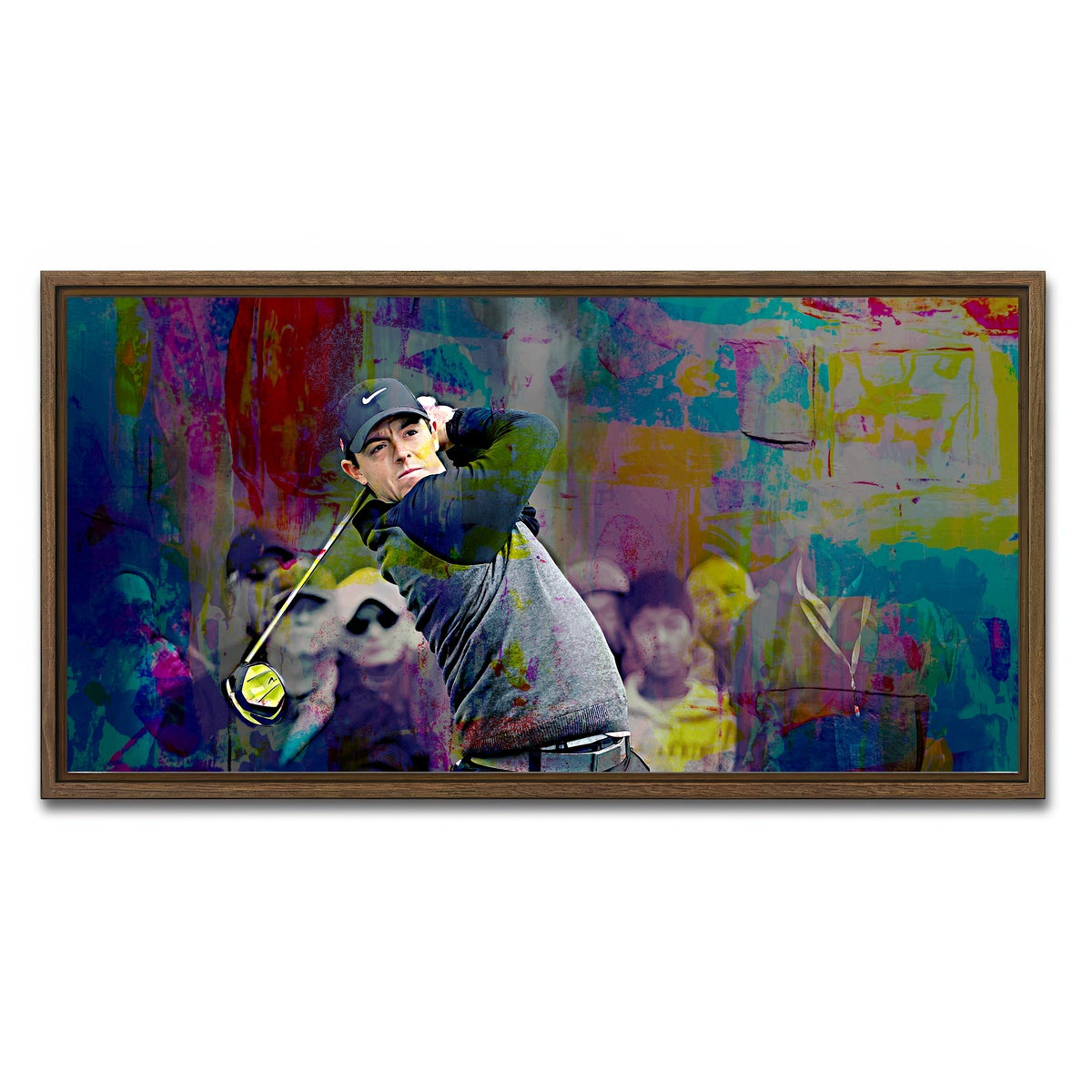 AUTO-MOCKUP WHITE | Rory McIlroy | 1 Piece | Walnut Framed Canvas | group=2x1