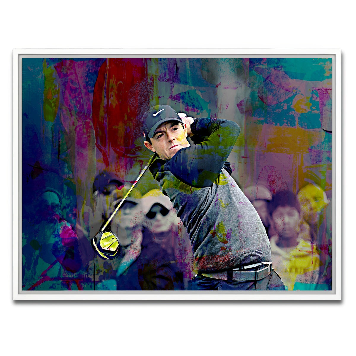 AUTO-MOCKUP WHITE | Rory McIlroy | 1 Piece | White Framed Canvas | group=4x3