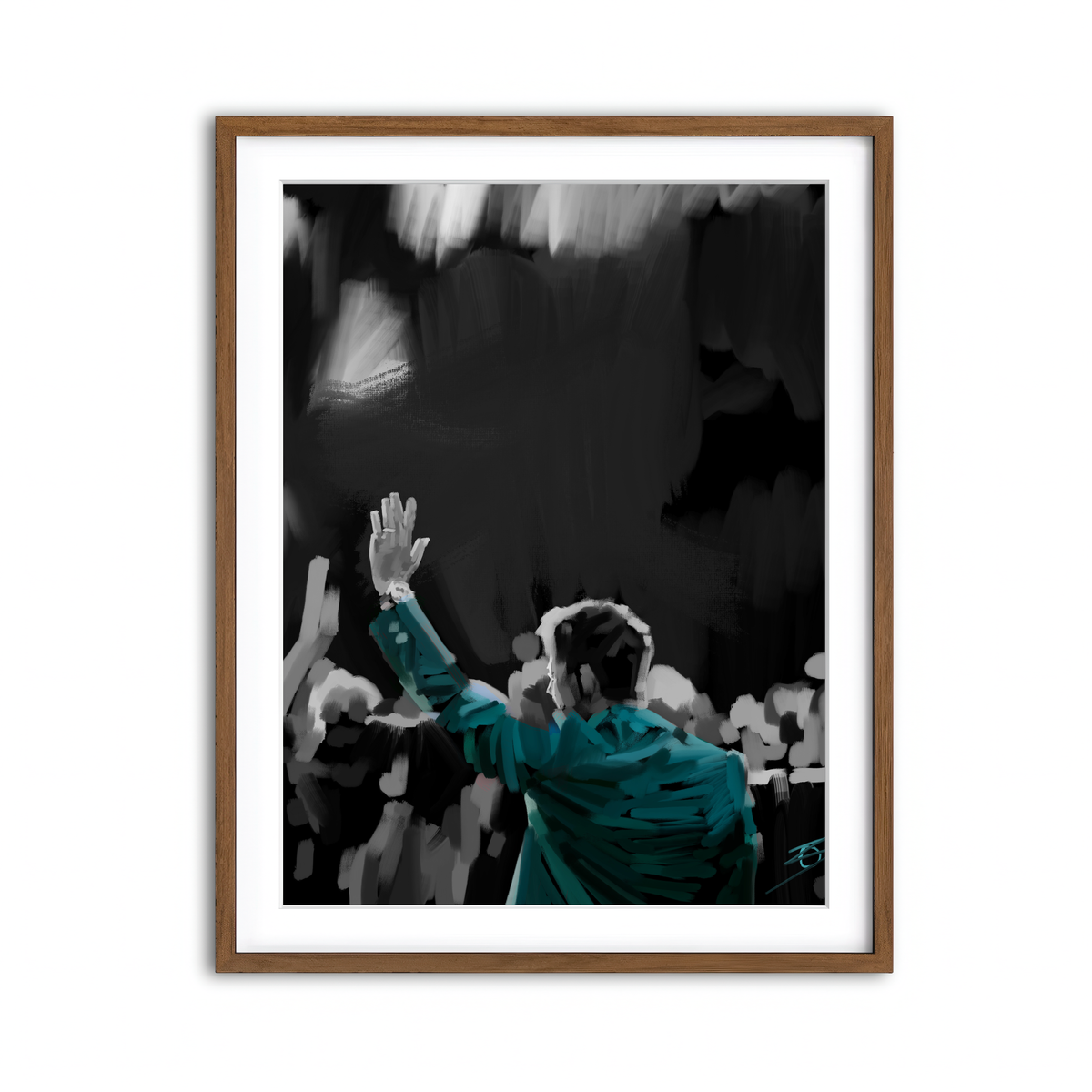 Framed Print 3x4 Walnut