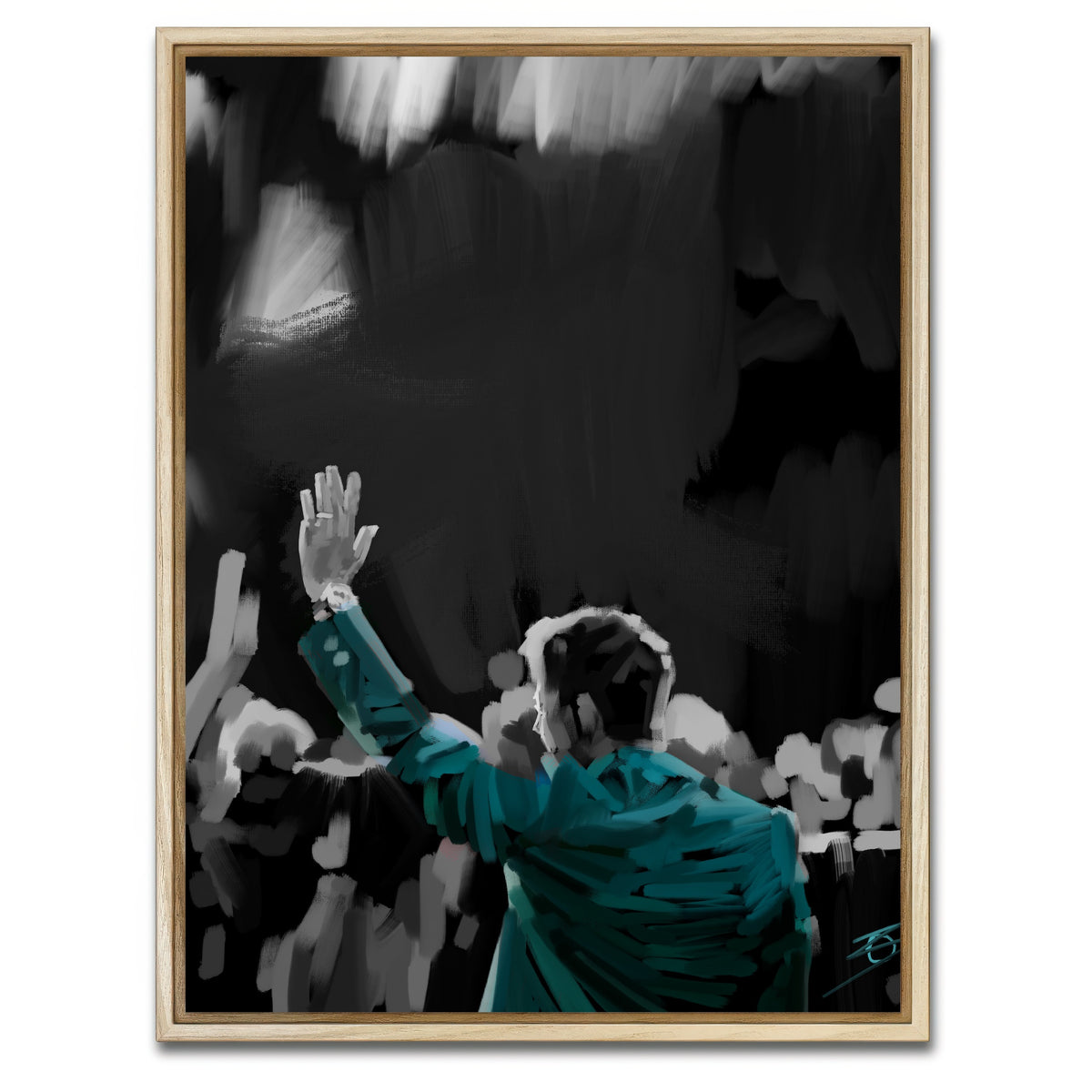 AUTO-MOCKUP WHITE | Rory Mcilroy Green Jacket | 1 Piece | Natural Framed Canvas | group=3x4