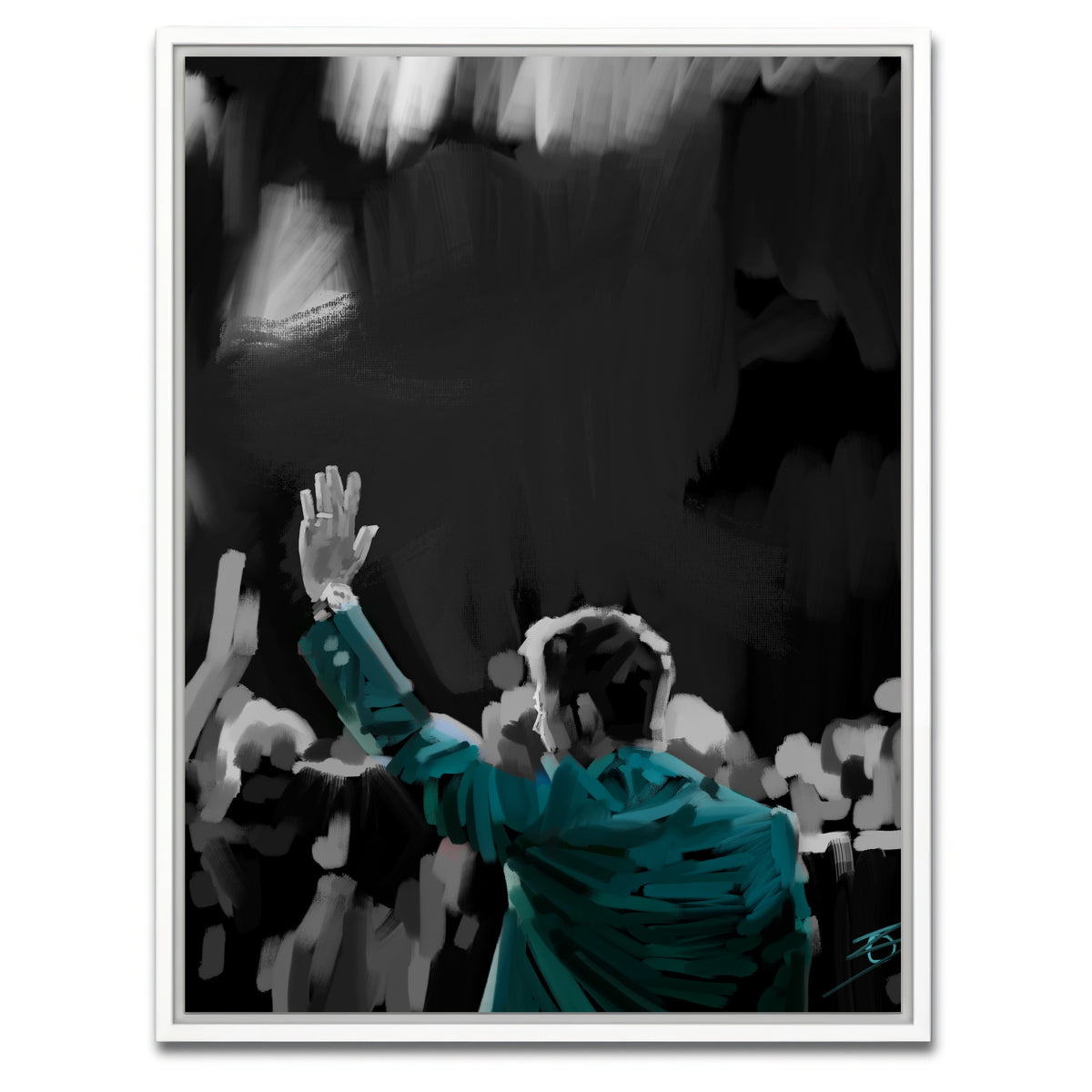 AUTO-MOCKUP WHITE | Rory Mcilroy Green Jacket | 1 Piece | White Framed Canvas | group=3x4