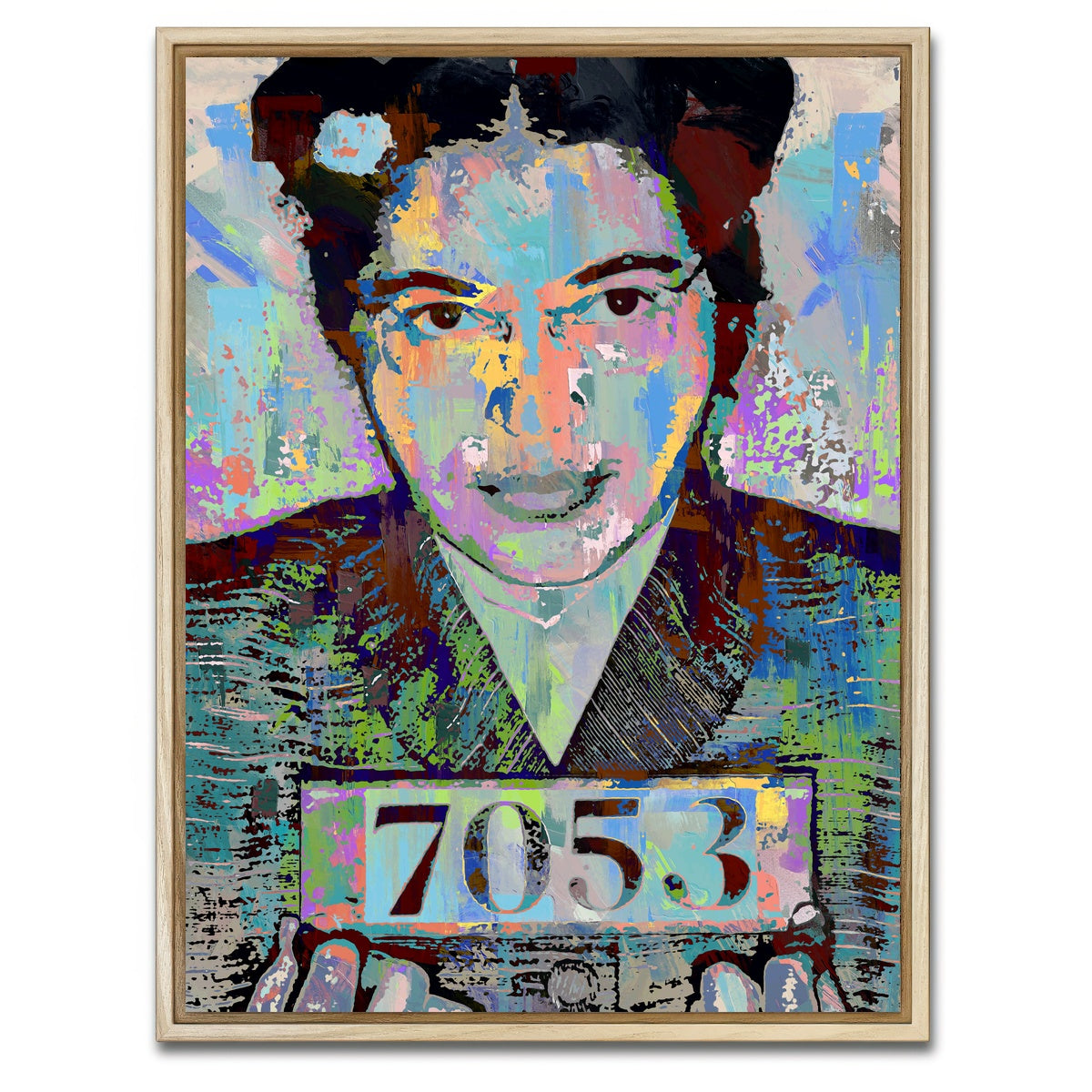 AUTO-MOCKUP WHITE | Rosa Parks Mugshot | 1 Piece | Natural Framed Canvas | group=3x4