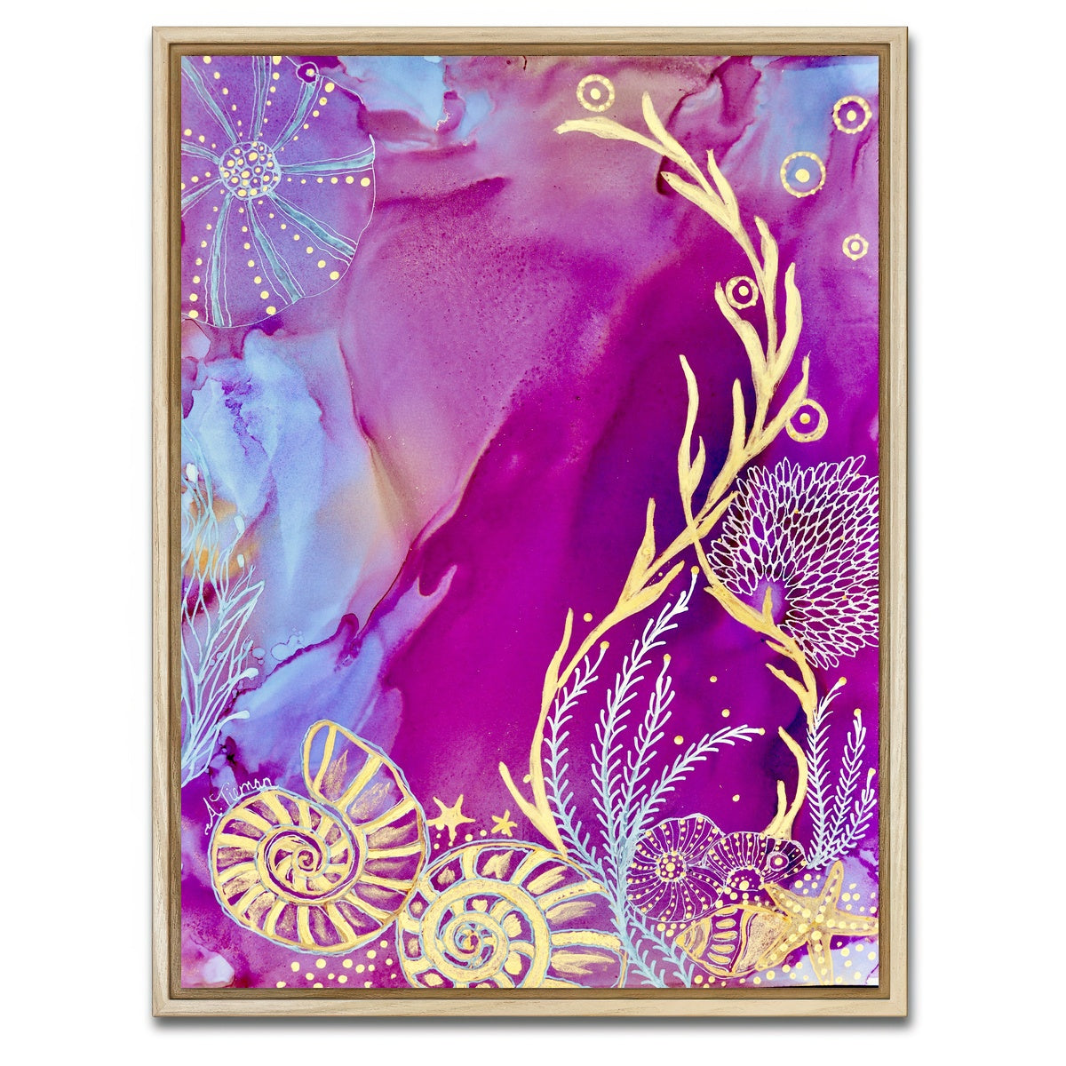 AUTO-MOCKUP WHITE | Rose Quartz Reef LL | 1 Piece | Natural Framed Canvas | group=3x4