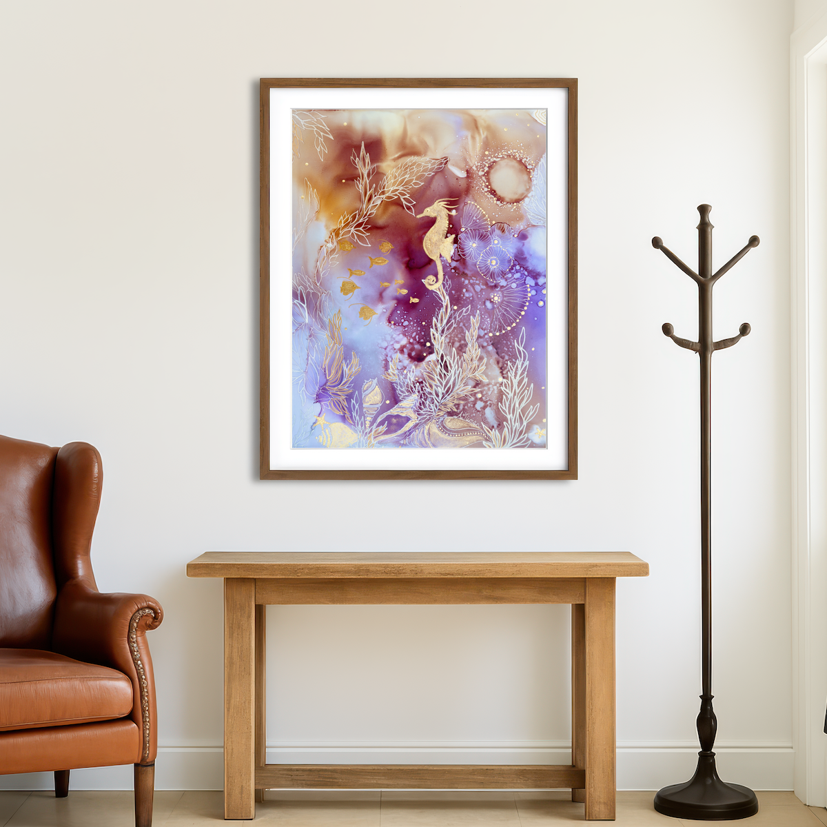 AUTO-MOCKUP ROOM | Rose Quartz Reef Wall Art