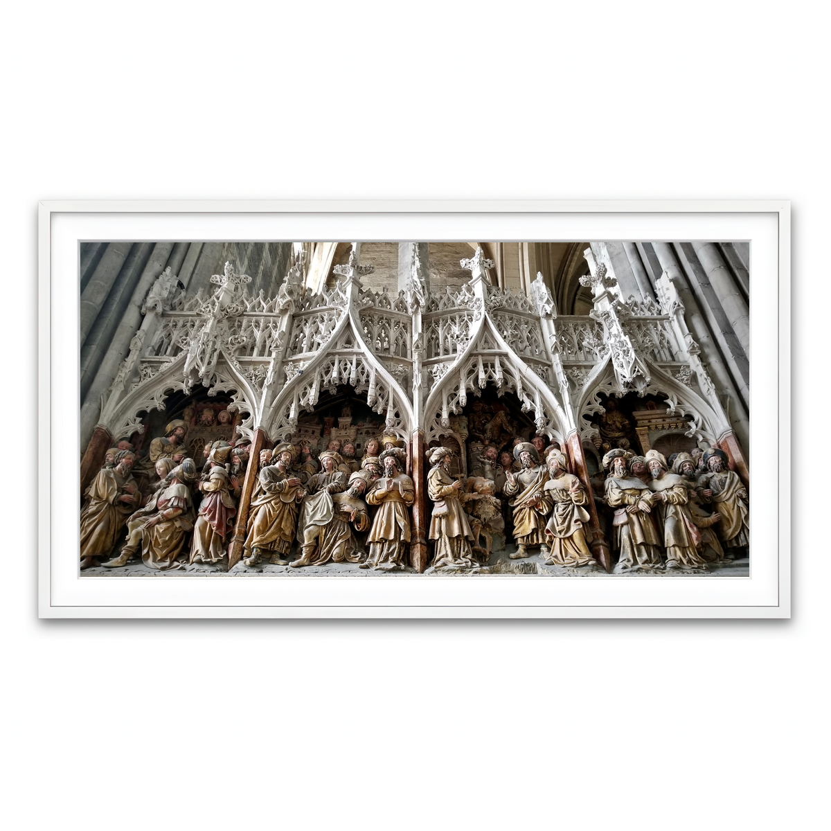 Framed Print 2x1 White