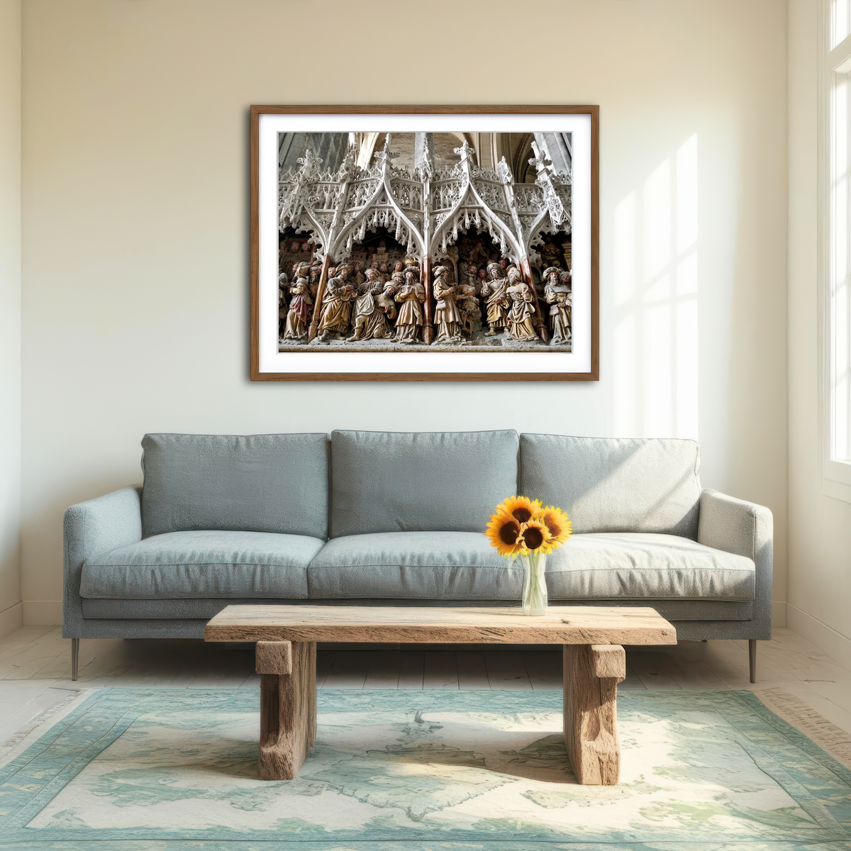 AUTO-MOCKUP ROOM | Rouen Cathedral Art Wall Art