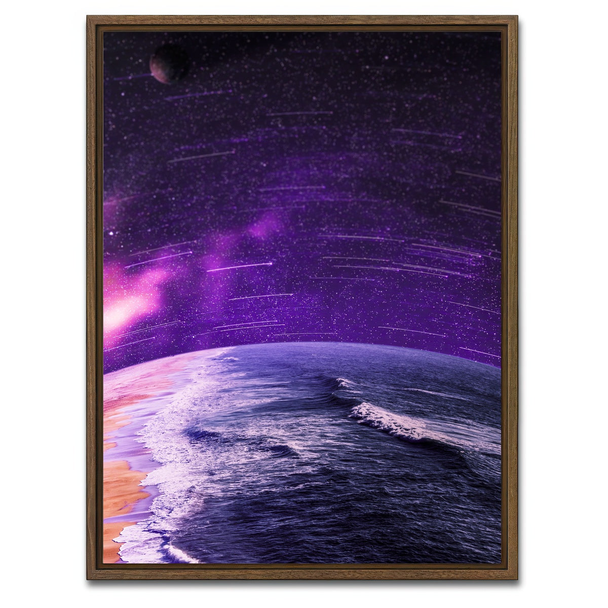 AUTO-MOCKUP WHITE | Round and round | 1 Piece | Walnut Framed Canvas | group=3x4