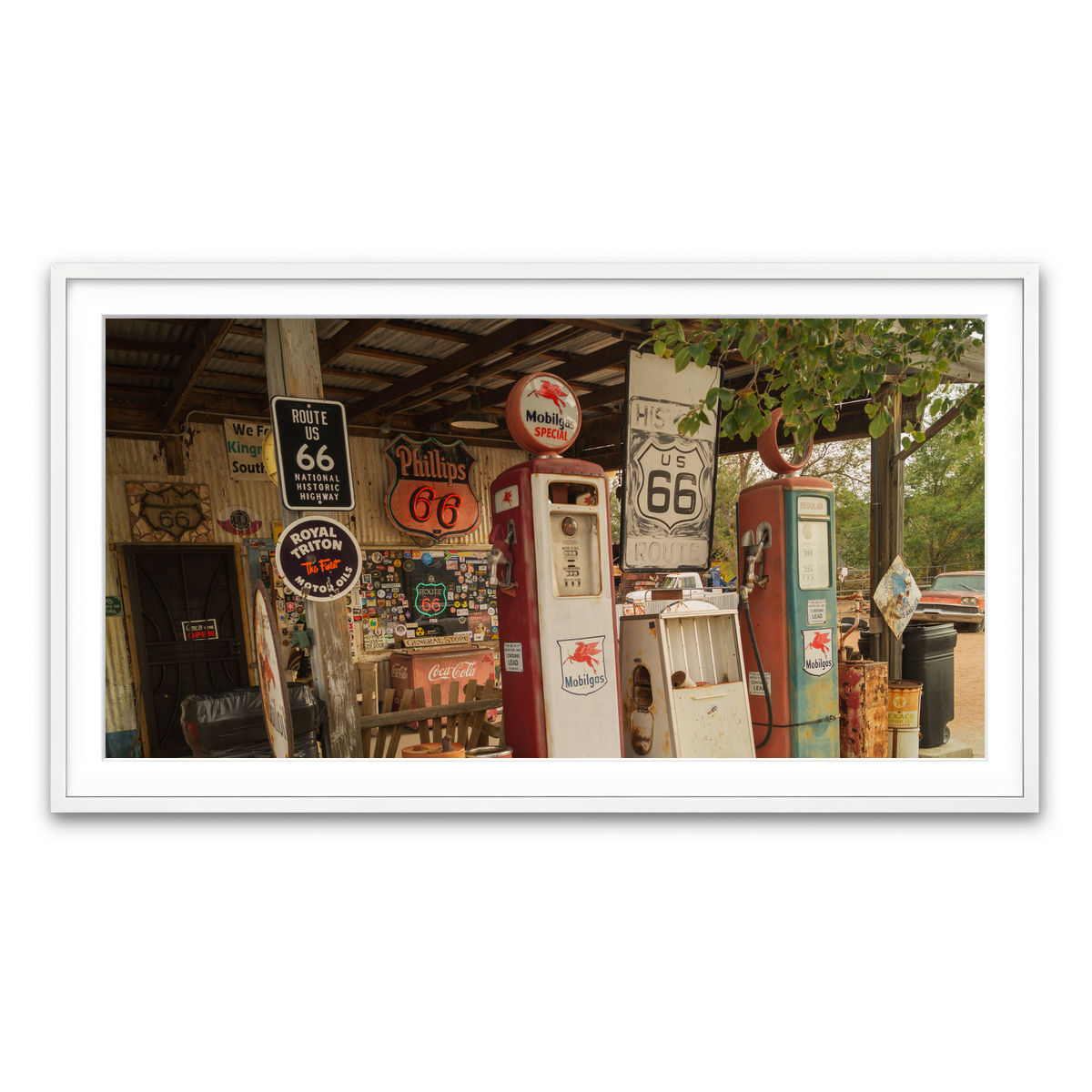 Framed Print 2x1 White