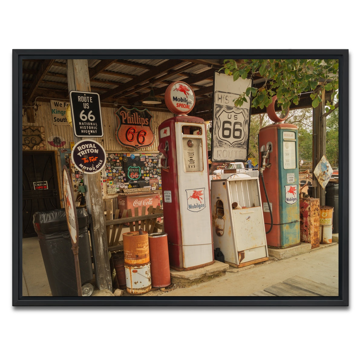 AUTO-MOCKUP WHITE | Route 66 in Arizona | 1 Piece | Black Framed Canvas | group=4x3