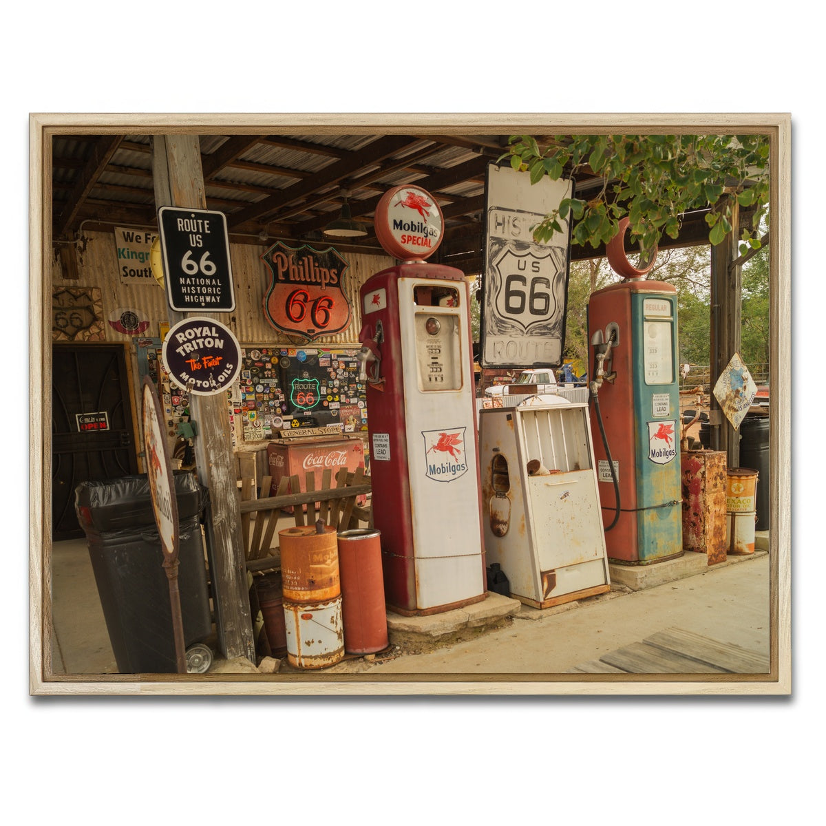 AUTO-MOCKUP WHITE | Route 66 in Arizona | 1 Piece | Natural Framed Canvas | group=4x3