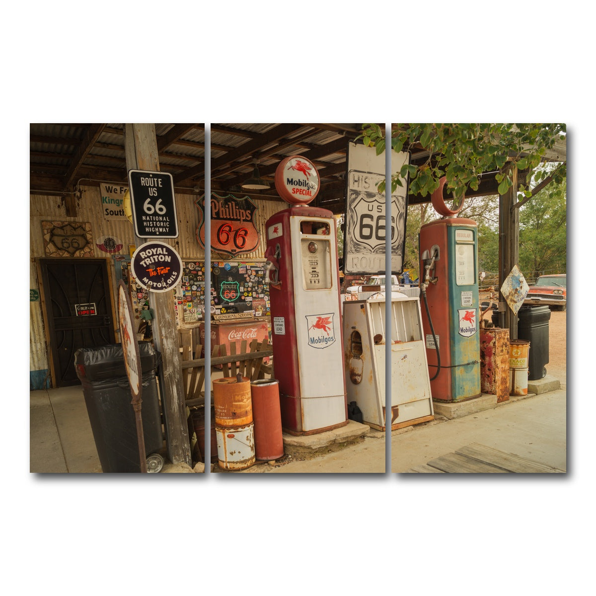 AUTO-MOCKUP WHITE | Route 66 in Arizona | 3 Piece | Gallery Wrap Canvas | group=12x24