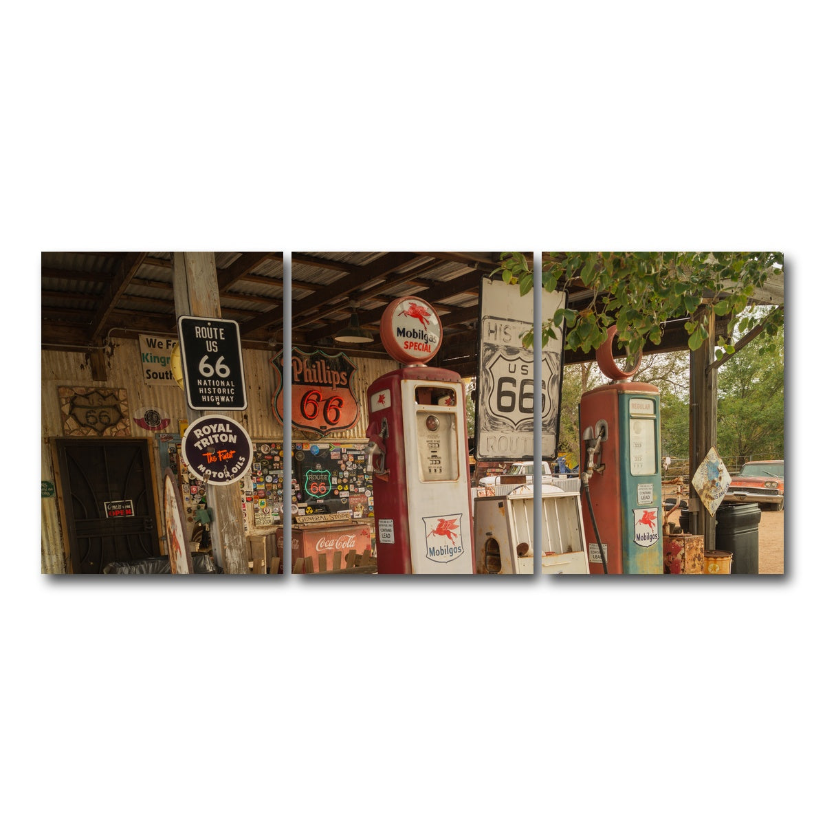 AUTO-MOCKUP WHITE | Route 66 in Arizona | 3 Piece | Gallery Wrap Canvas | group=18x24