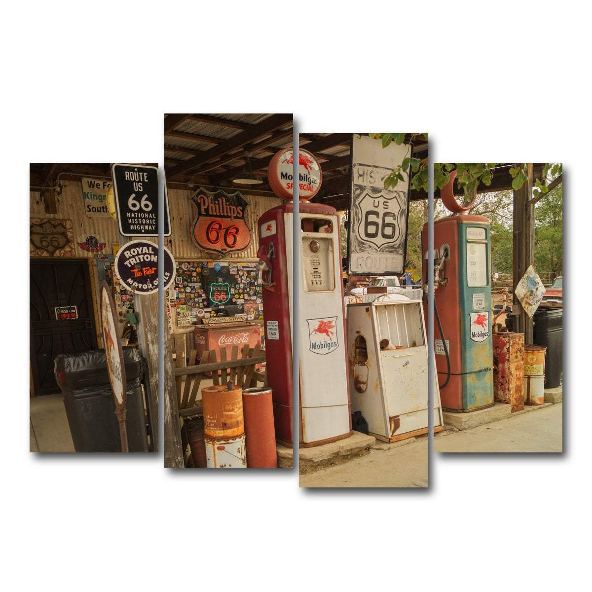 AUTO-MOCKUP WHITE | Route 66 in Arizona | 4 Piece | Gallery Wrap Canvas | group=4_normal