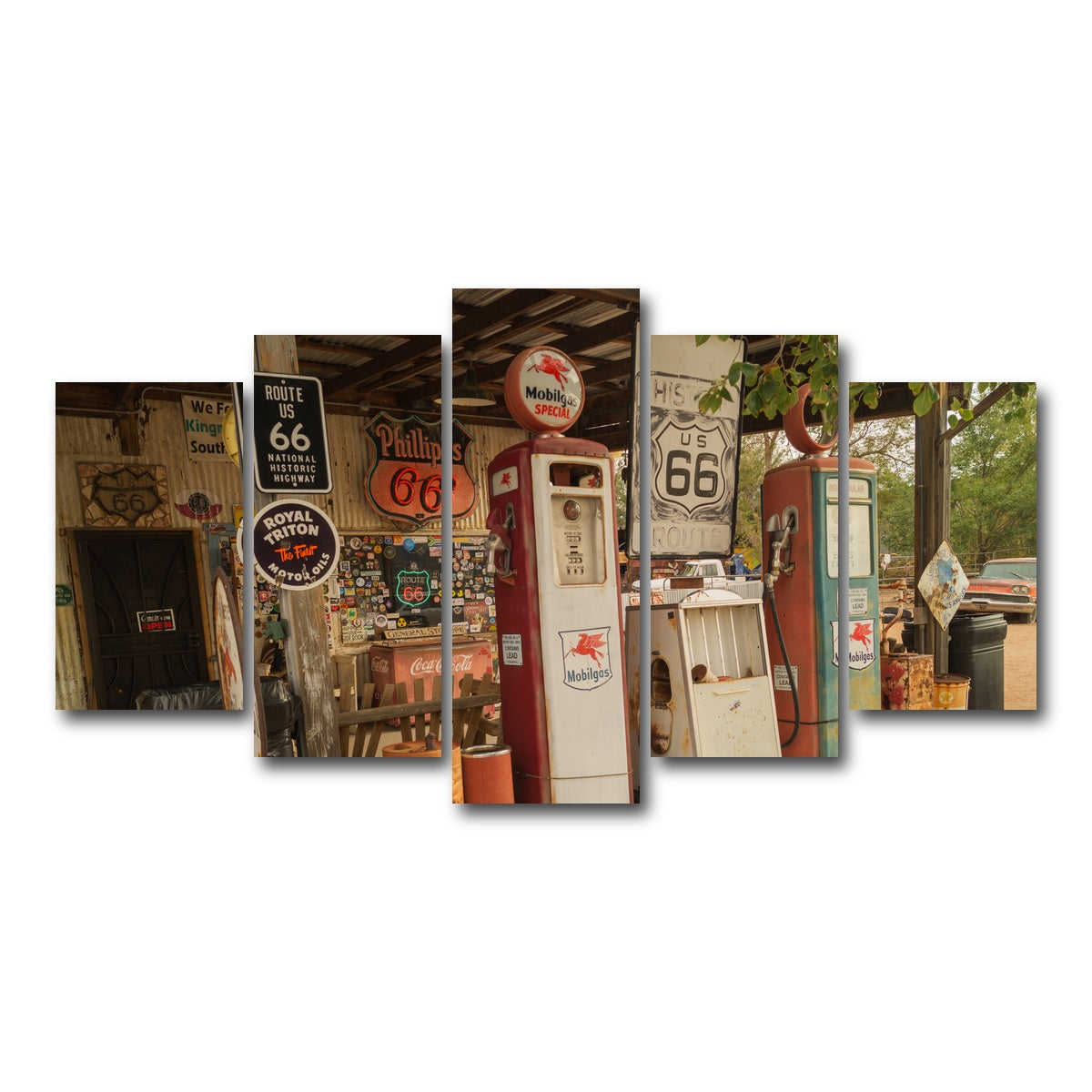 AUTO-MOCKUP WHITE | Route 66 in Arizona | 5 Piece | Gallery Wrap Canvas | group=5_normal