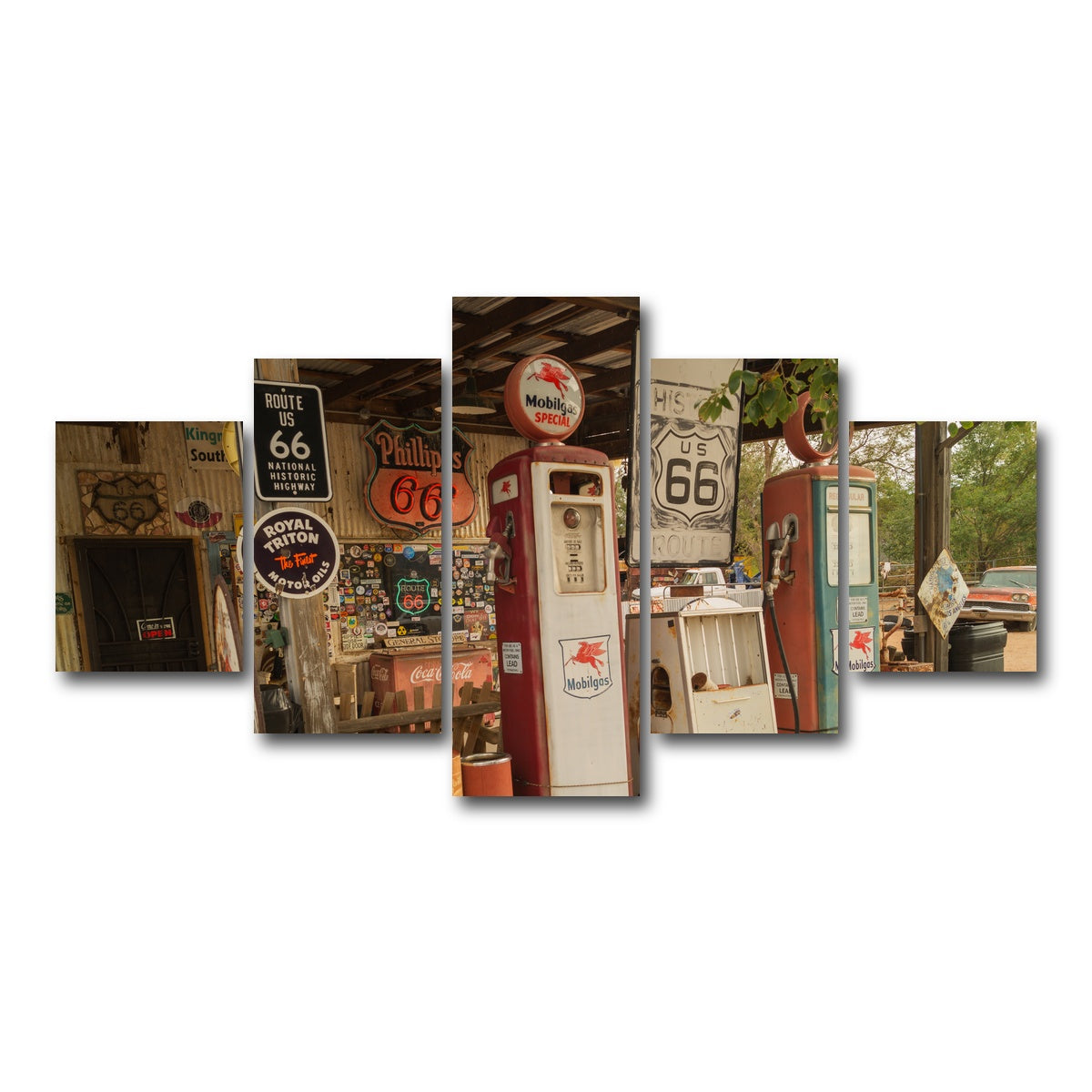 AUTO-MOCKUP WHITE | Route 66 in Arizona | 5 Piece | Gallery Wrap Canvas | group=5_short