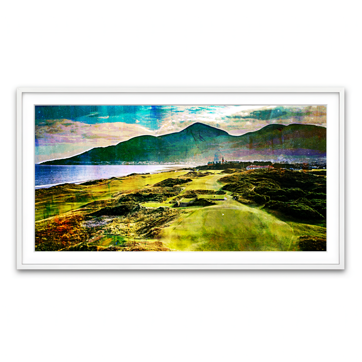 Framed Print 2x1 White