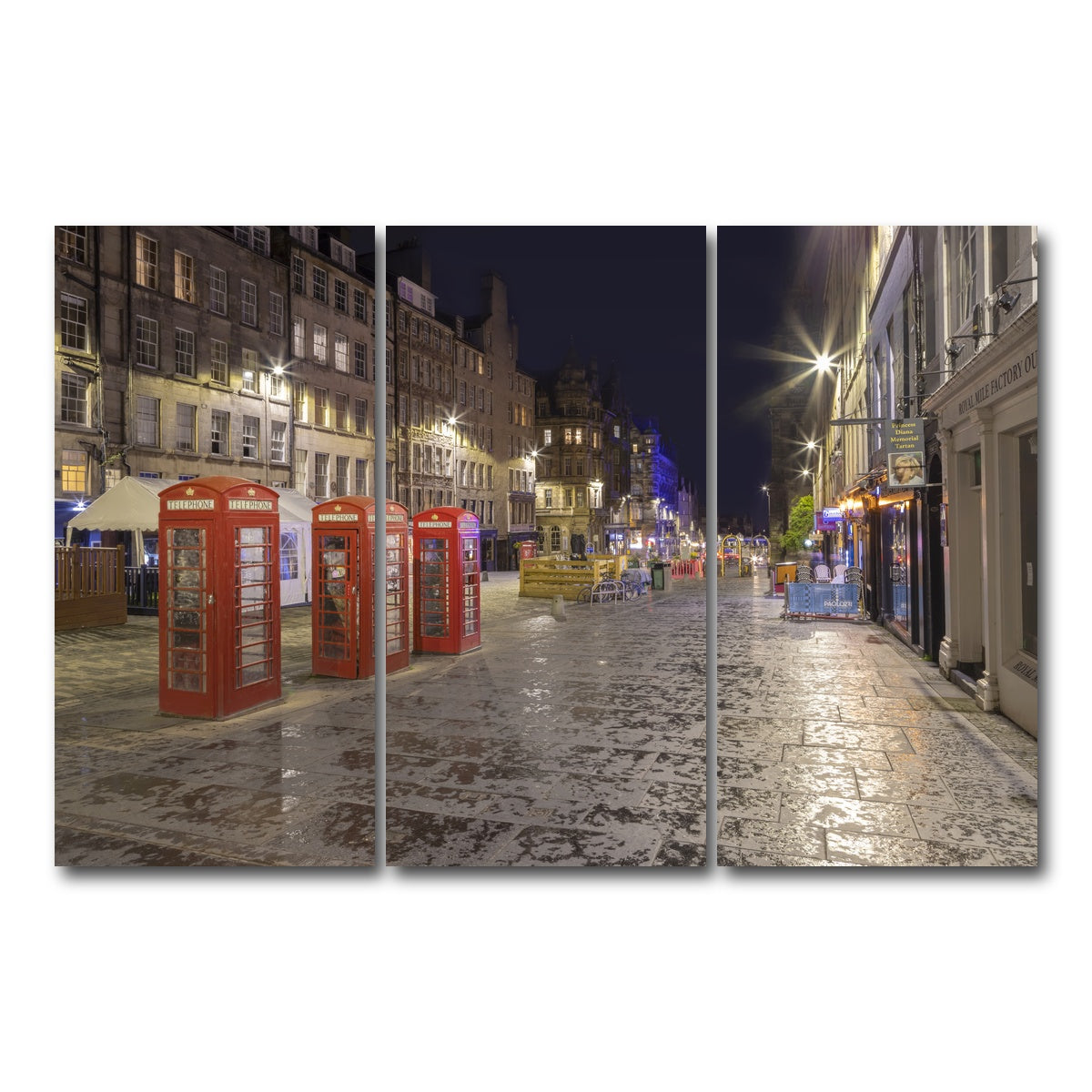 AUTO-MOCKUP WHITE | Royal Mile in Edinburgh | 3 Piece | Gallery Wrap Canvas | group=12x24