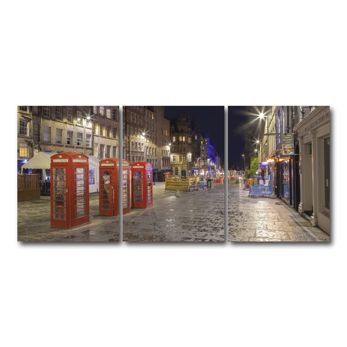 AUTO-MOCKUP WHITE | Royal Mile in Edinburgh | 3 Piece | Gallery Wrap Canvas | group=18x24