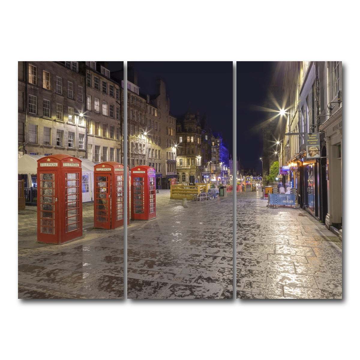 AUTO-MOCKUP WHITE | Royal Mile in Edinburgh | 3 Piece | Gallery Wrap Canvas | group=8x18