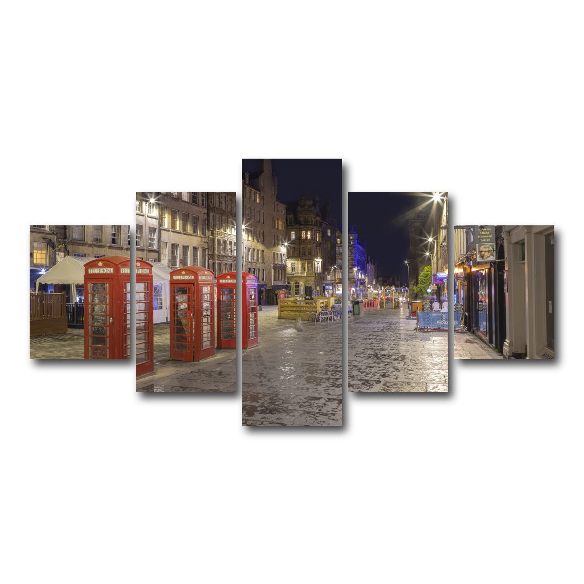 AUTO-MOCKUP WHITE | Royal Mile in Edinburgh | 5 Piece | Gallery Wrap Canvas | group=5_short