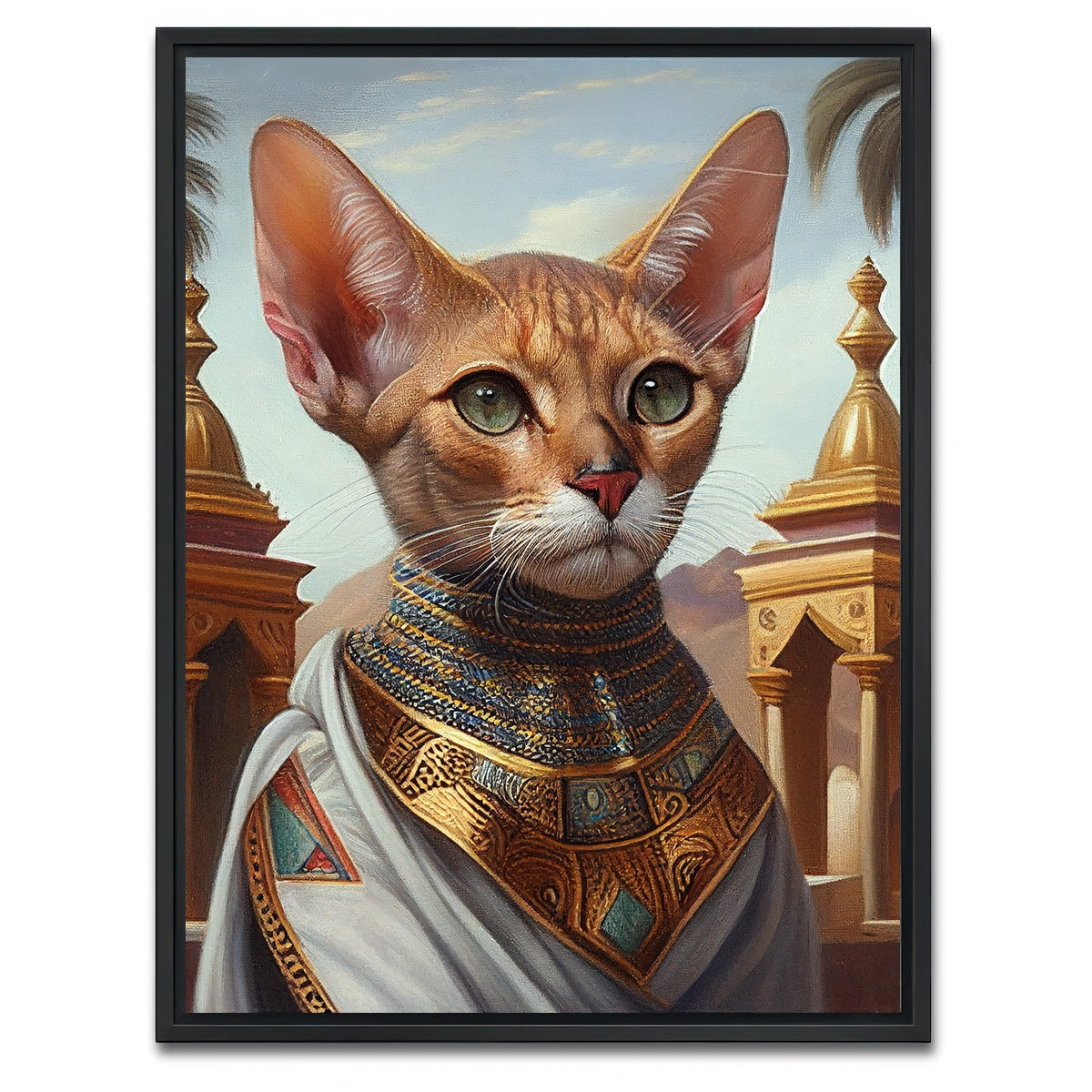 AUTO-MOCKUP WHITE | Royal Pets Abyssinian | 1 Piece | Black Framed Canvas | group=3x4