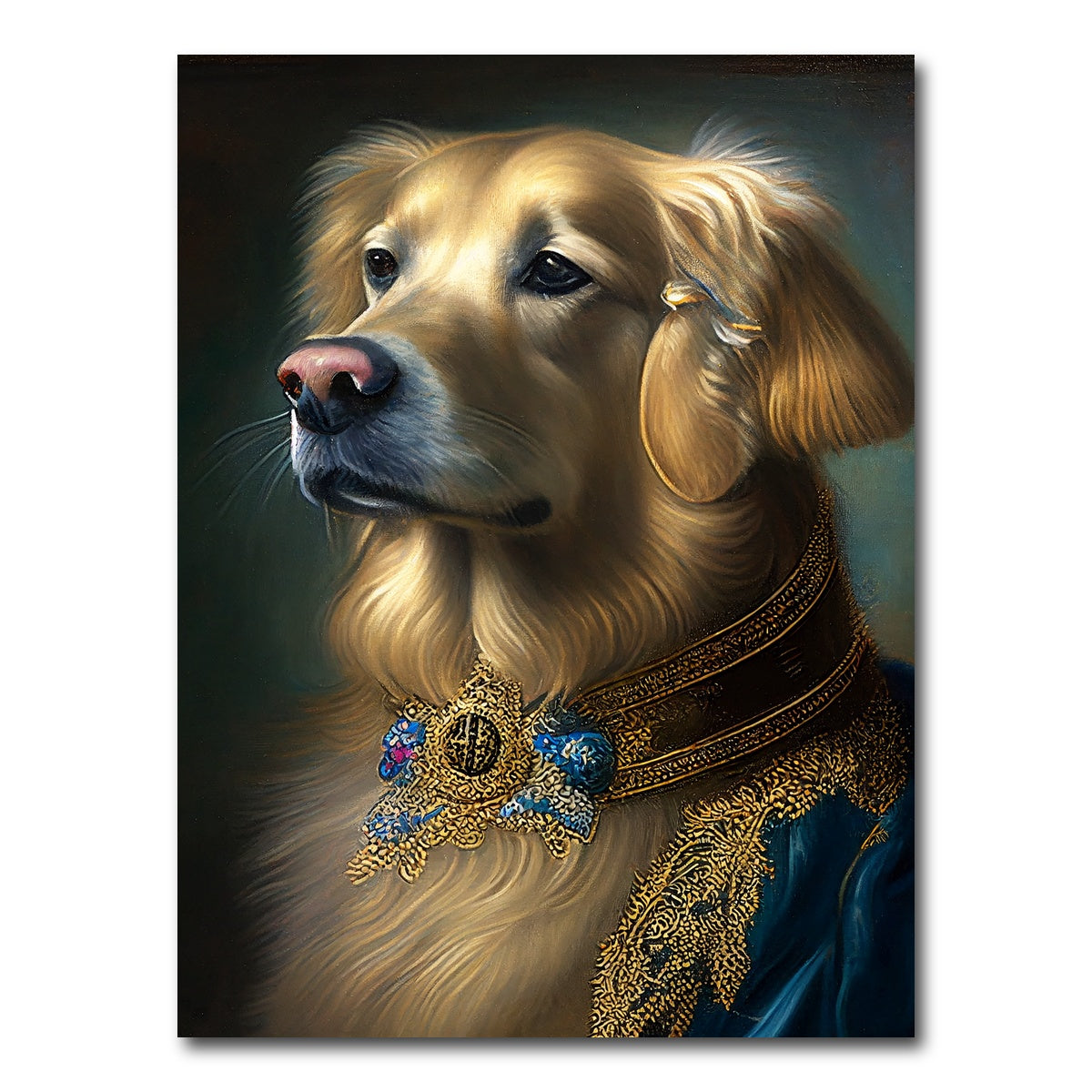 AUTO-MOCKUP WHITE | Royal Pets Golden Retriever | 1 Piece | Gallery Wrap Canvas | group=3x4