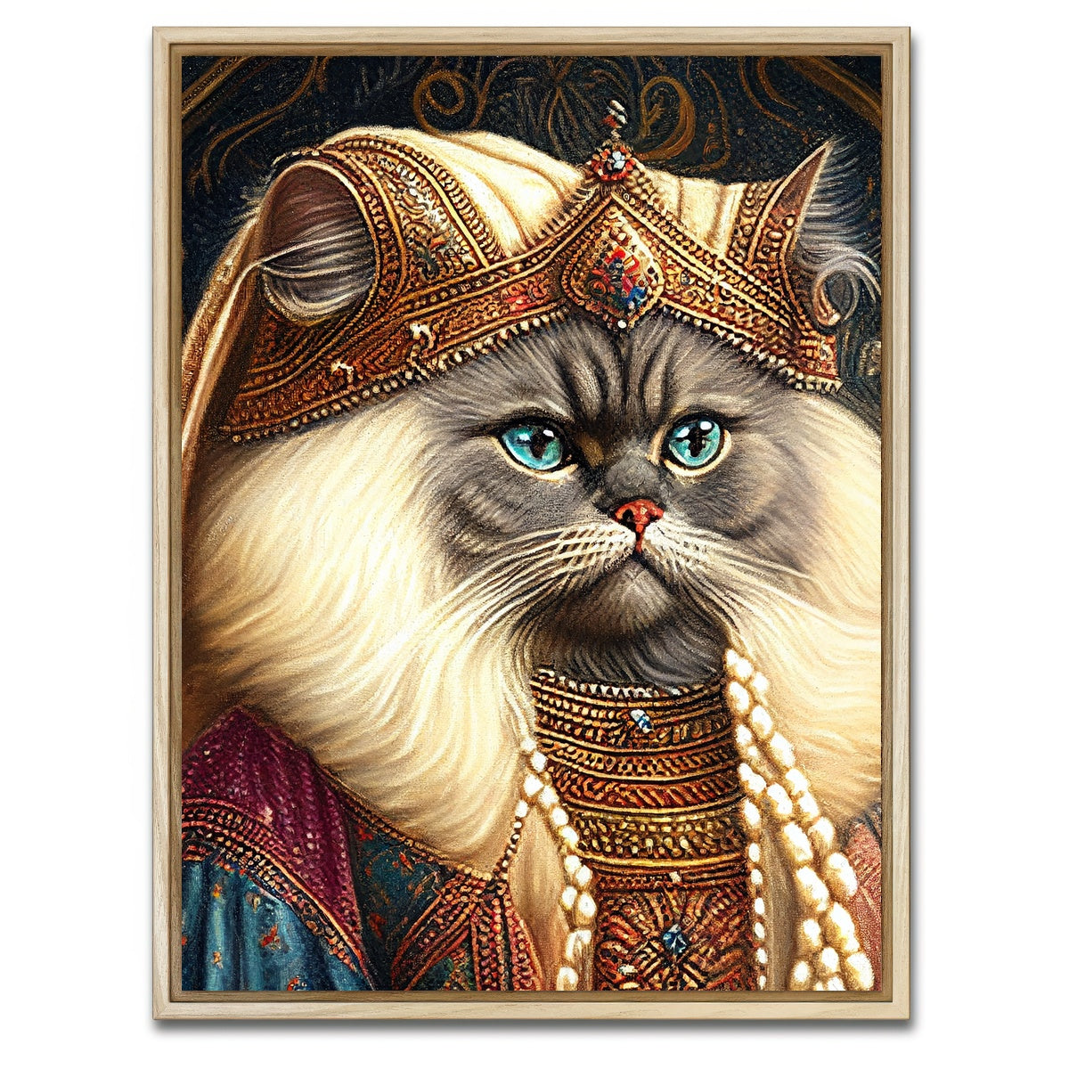 AUTO-MOCKUP WHITE | Royal Pets Persian | 1 Piece | Natural Framed Canvas | group=3x4
