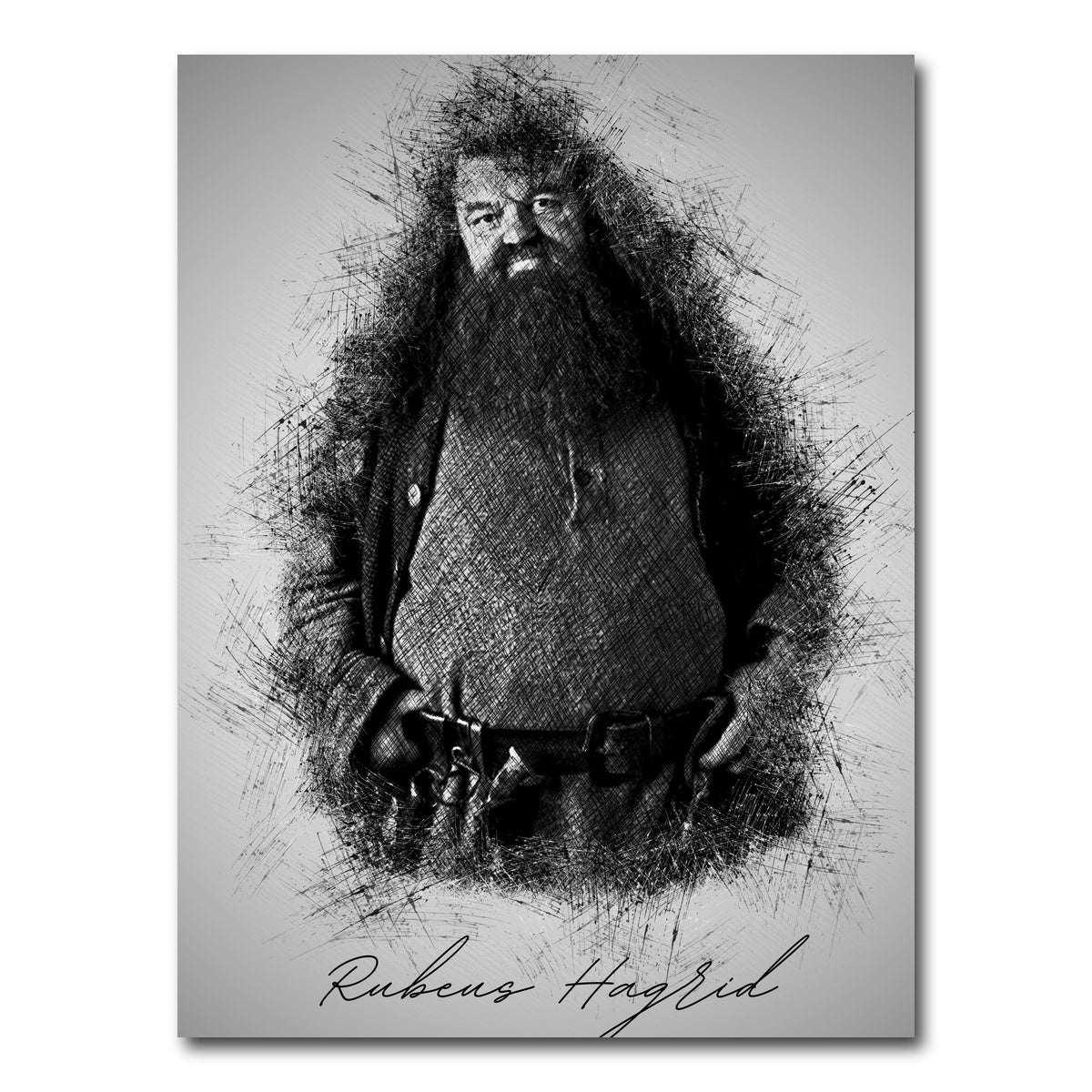 AUTO-MOCKUP WHITE | Rubeus Hagrid | 1 Piece | Gallery Wrap Canvas | group=3x4