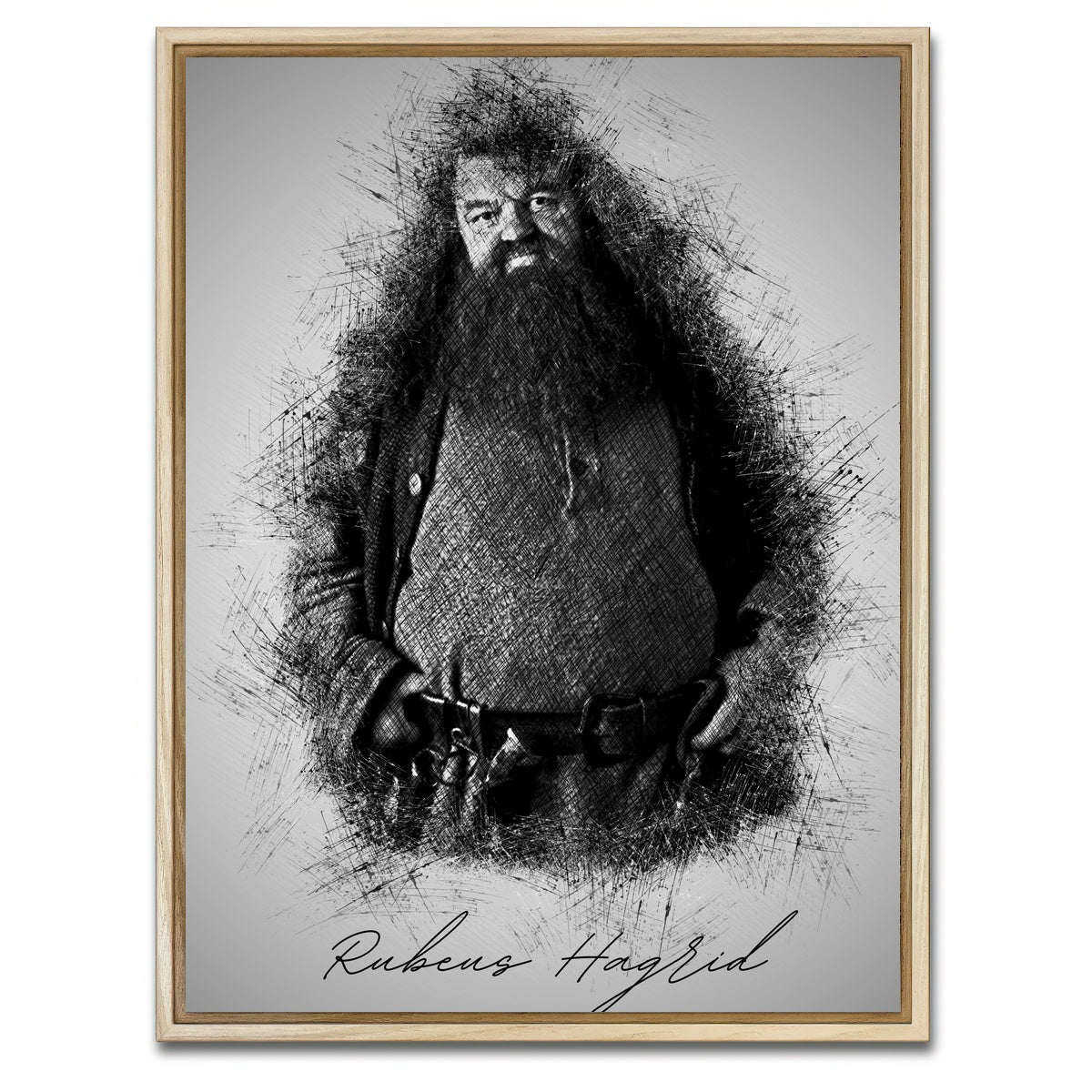 AUTO-MOCKUP WHITE | Rubeus Hagrid | 1 Piece | Natural Framed Canvas | group=3x4