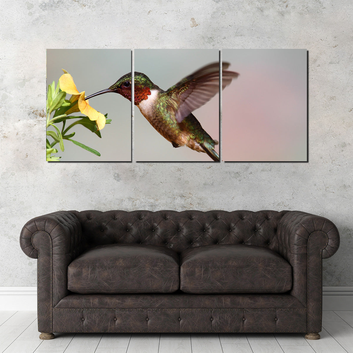 Ruby Throated Hummingbird Wall Art