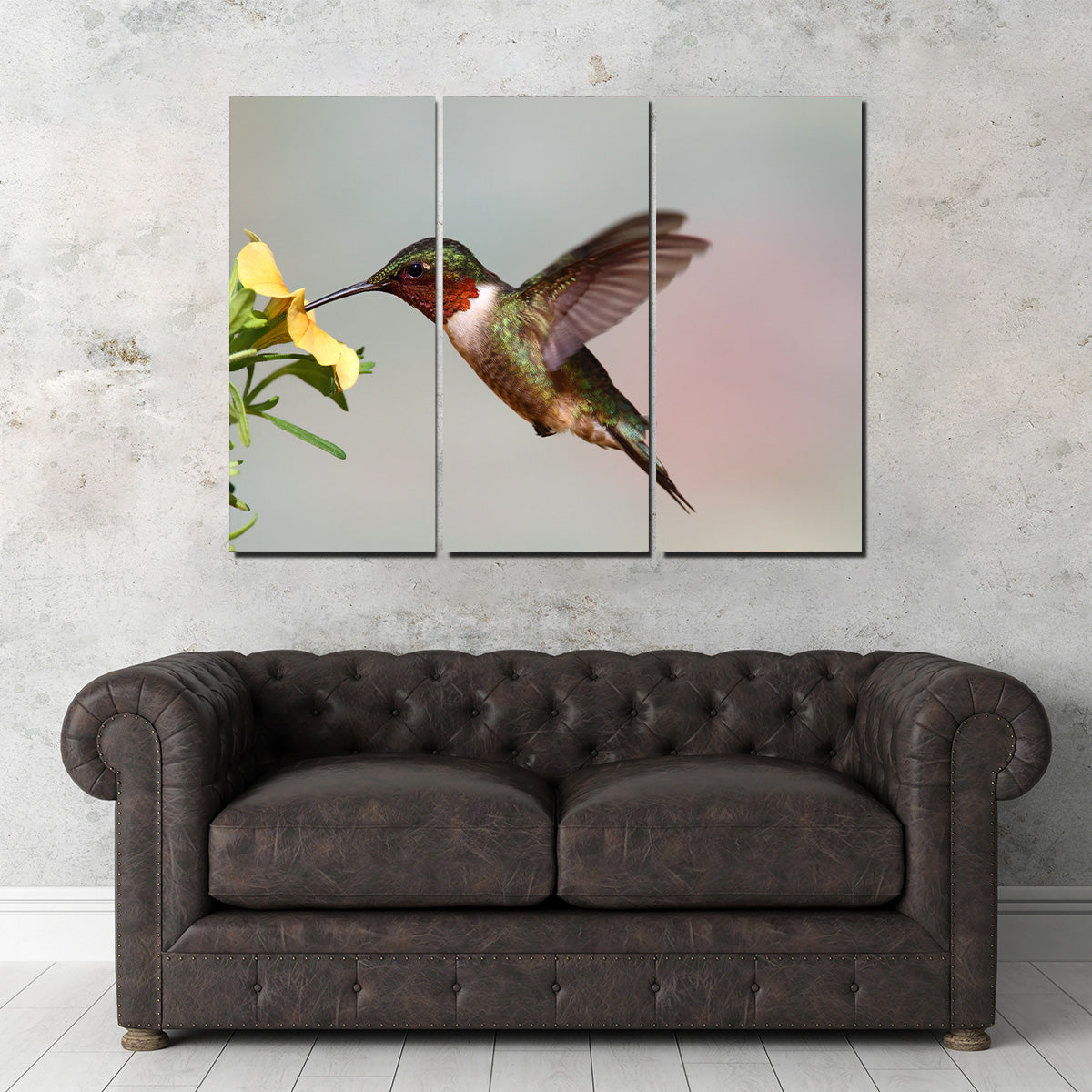 Ruby Throated Hummingbird Wall Art