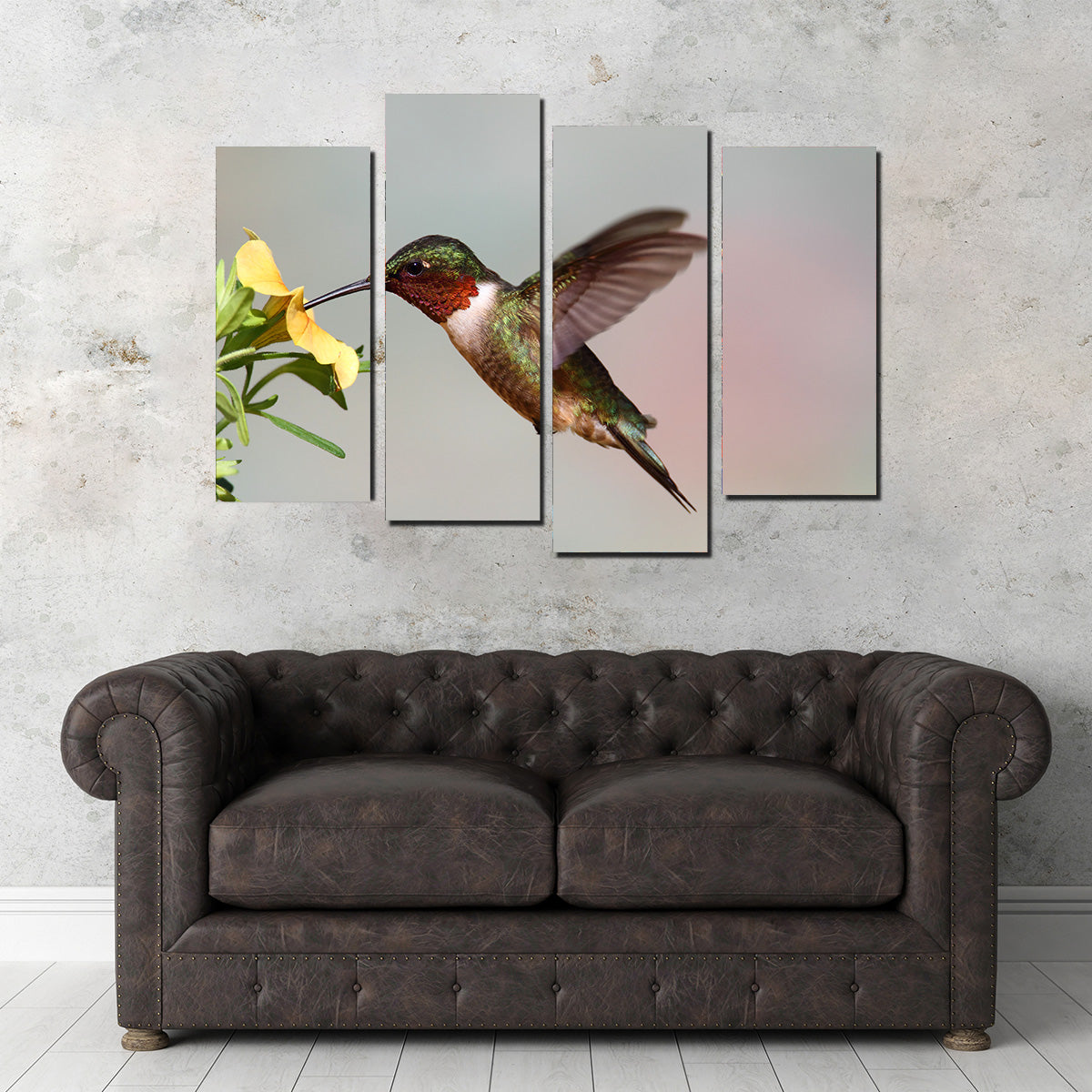 Ruby Throated Hummingbird Wall Art
