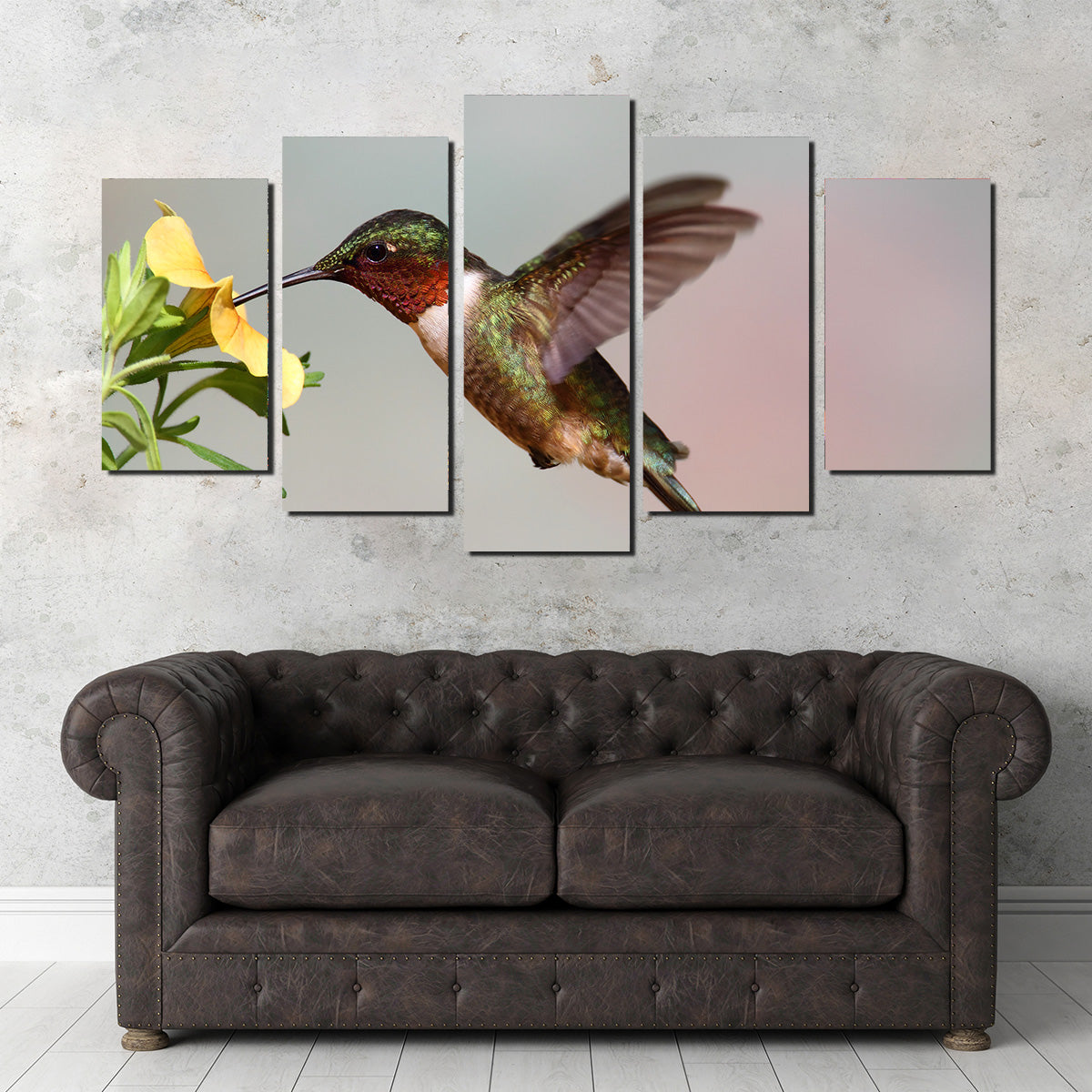 Ruby Throated Hummingbird Wall Art