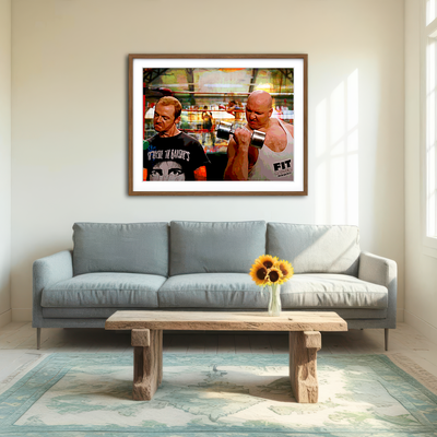 AUTO-MOCKUP ROOM | Run Fatboy Run Dumbbells Wall Art