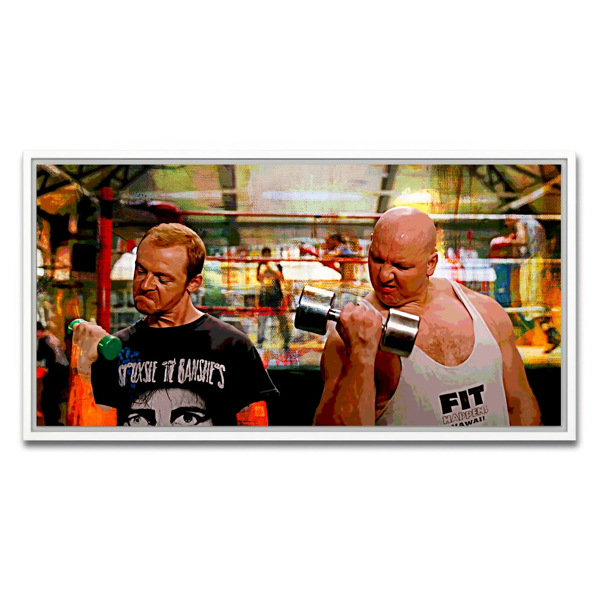AUTO-MOCKUP WHITE | Run Fatboy Run Dumbbells | 1 Piece | White Framed Canvas | group=2x1