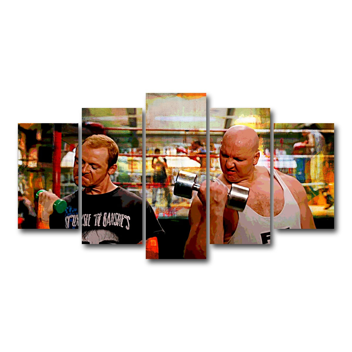 AUTO-MOCKUP WHITE | Run Fatboy Run Dumbbells | 5 Piece | Gallery Wrap Canvas | group=5_normal