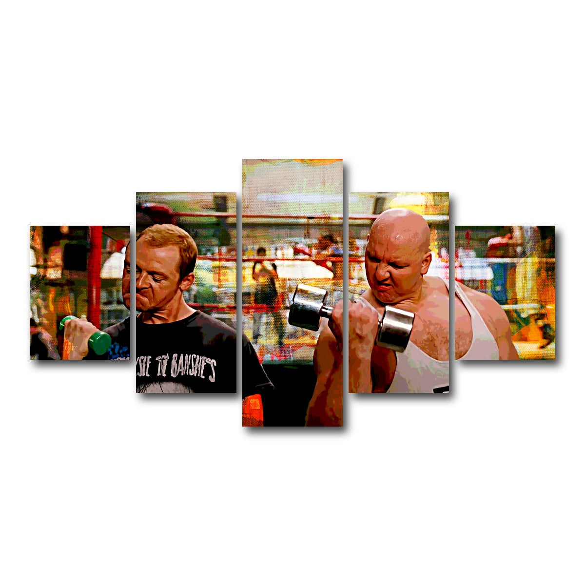 AUTO-MOCKUP WHITE | Run Fatboy Run Dumbbells | 5 Piece | Gallery Wrap Canvas | group=5_short