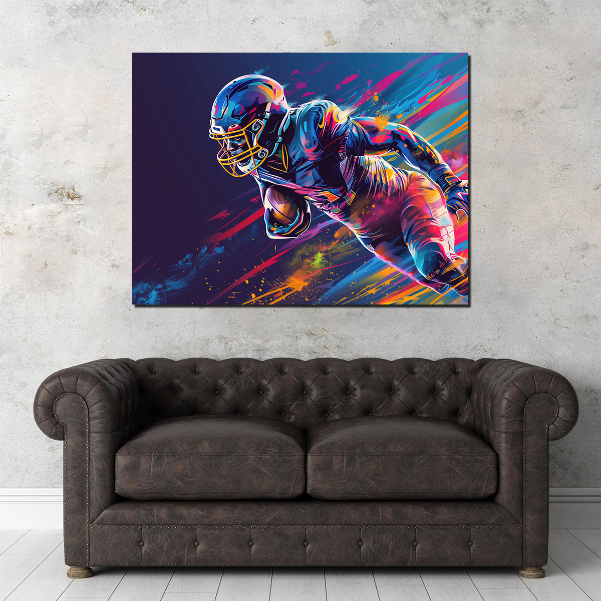 Running Back Art Wall Art