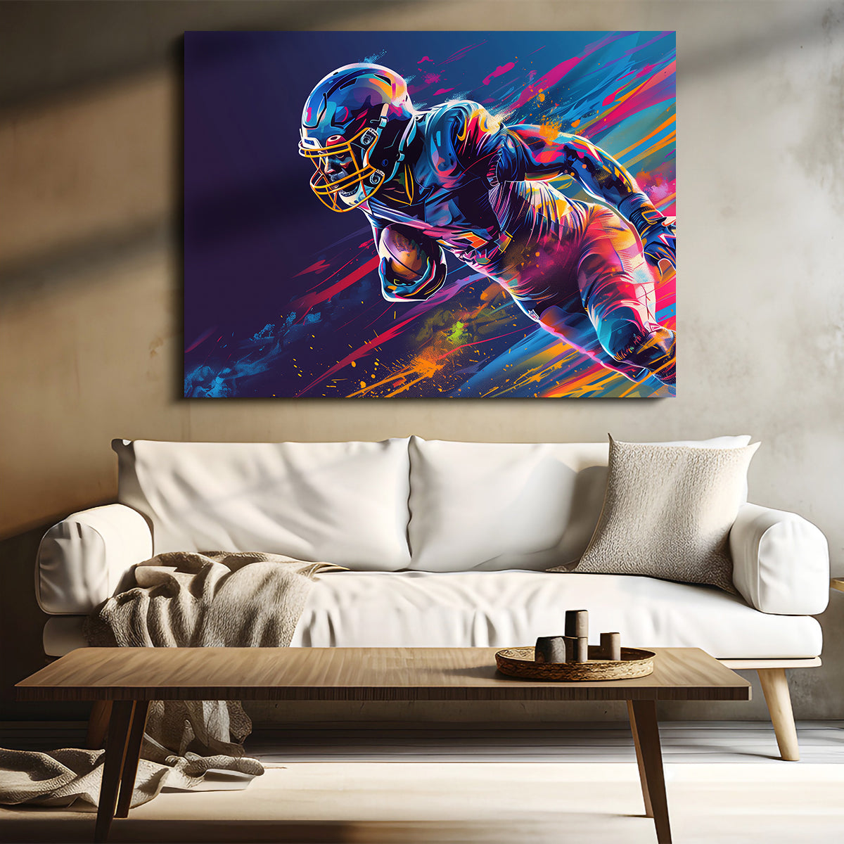 Running Back Art Wall Art