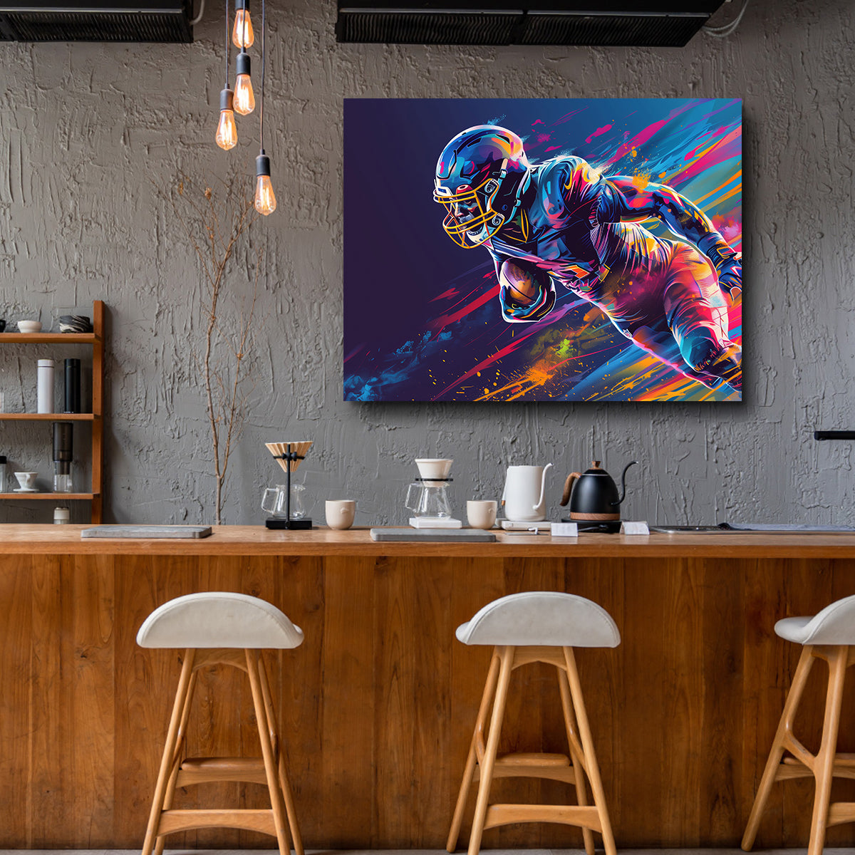 Running Back Art Wall Art