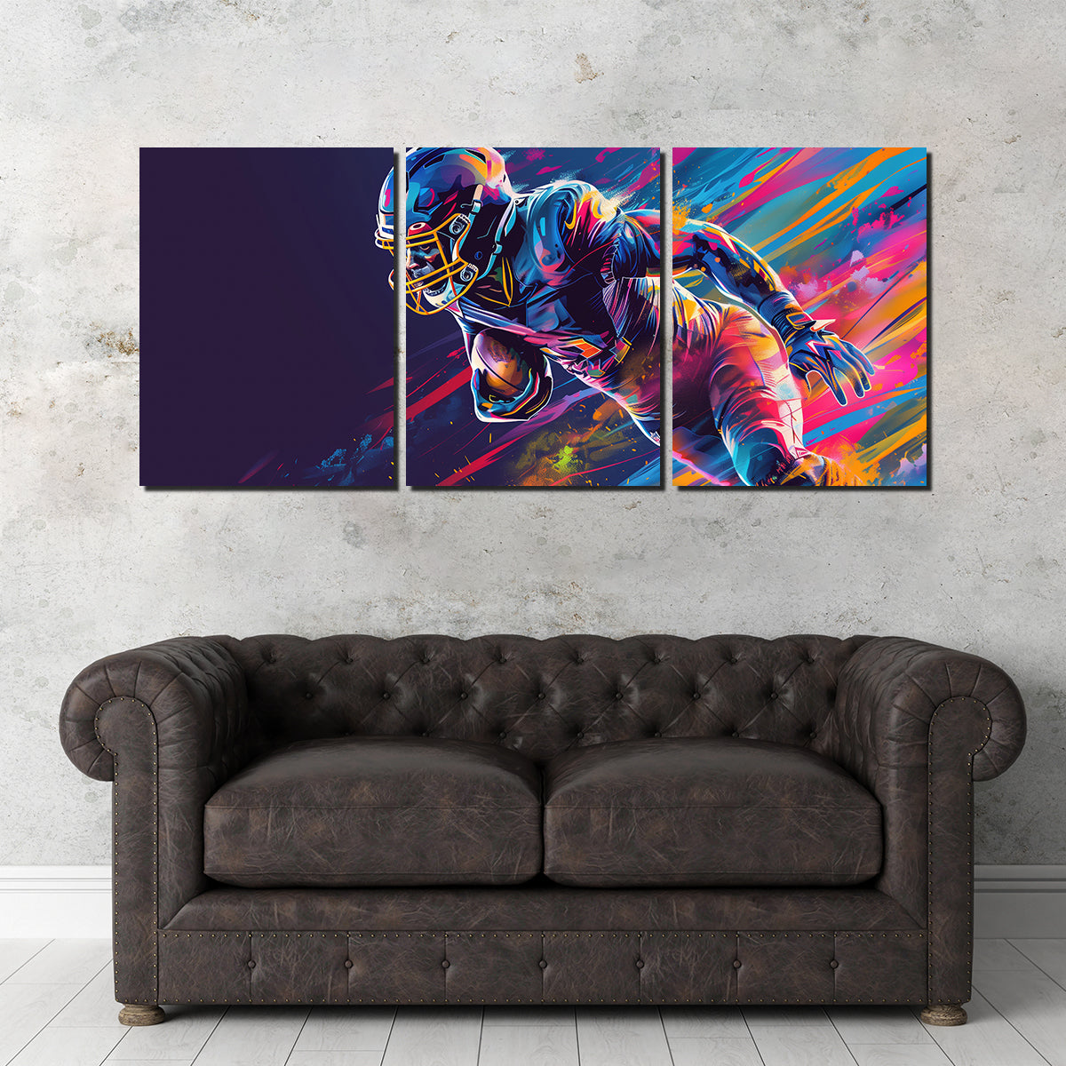 Running Back Art Wall Art