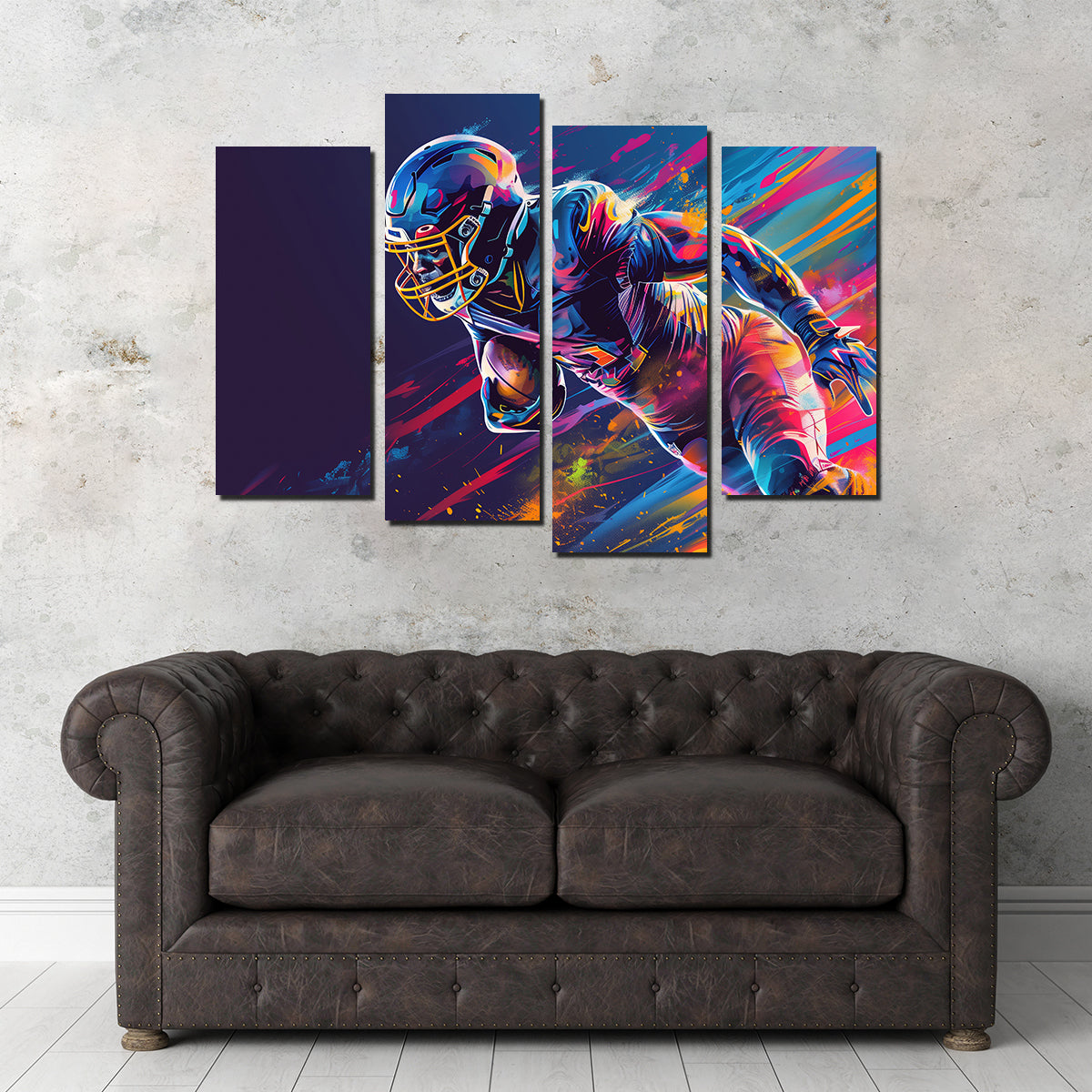 Running Back Art Wall Art