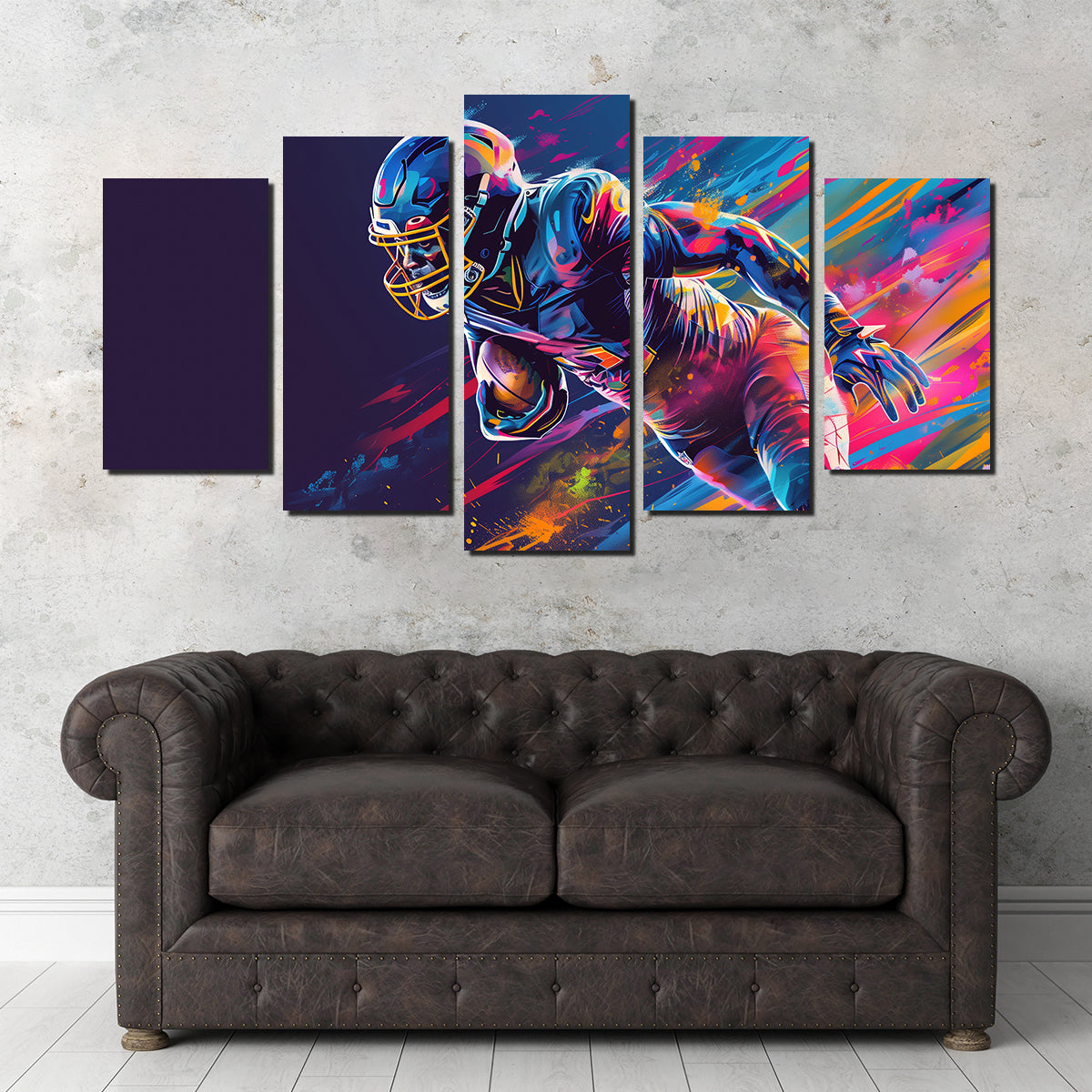 Running Back Art Wall Art